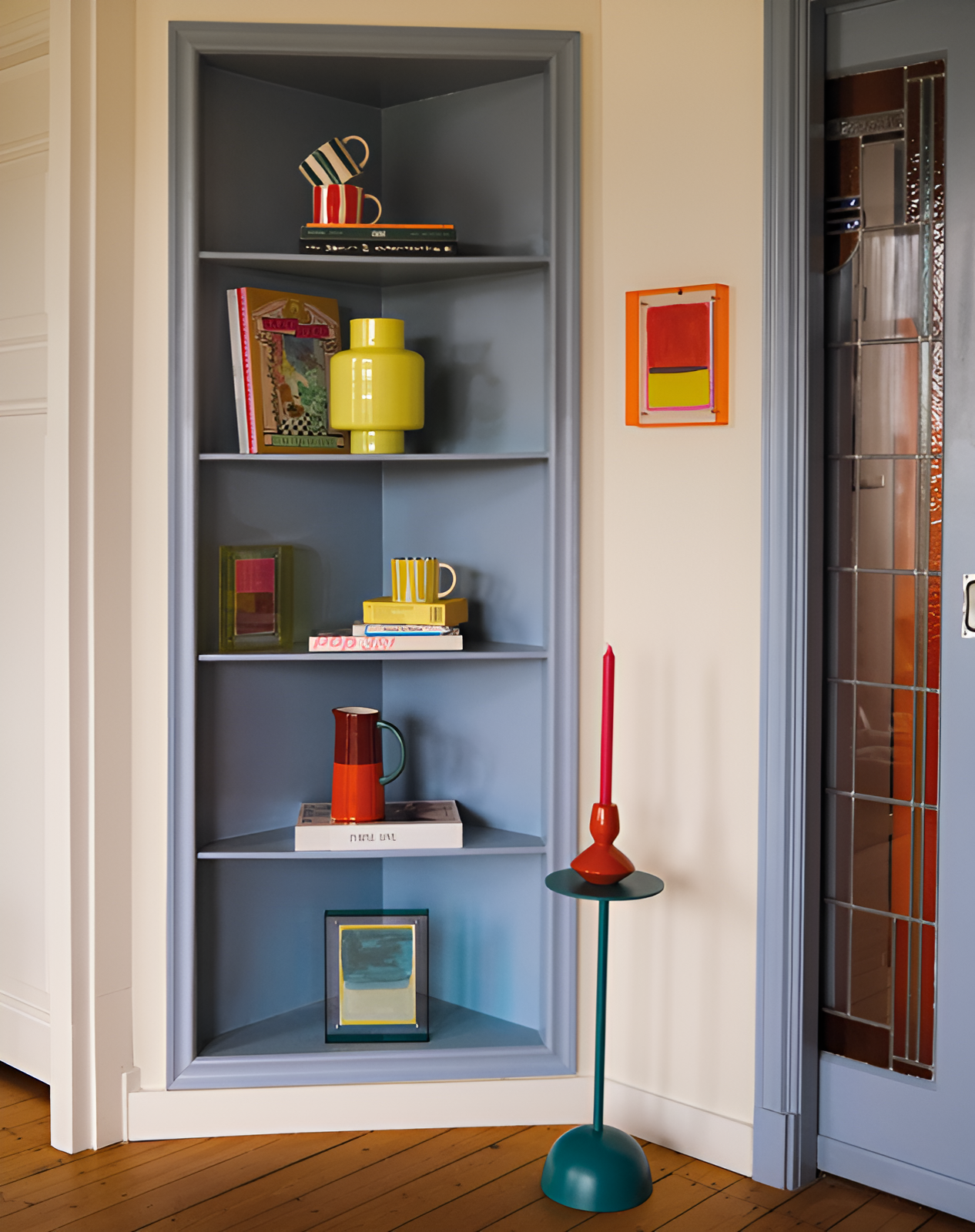 Linda side table. X unc sea blue