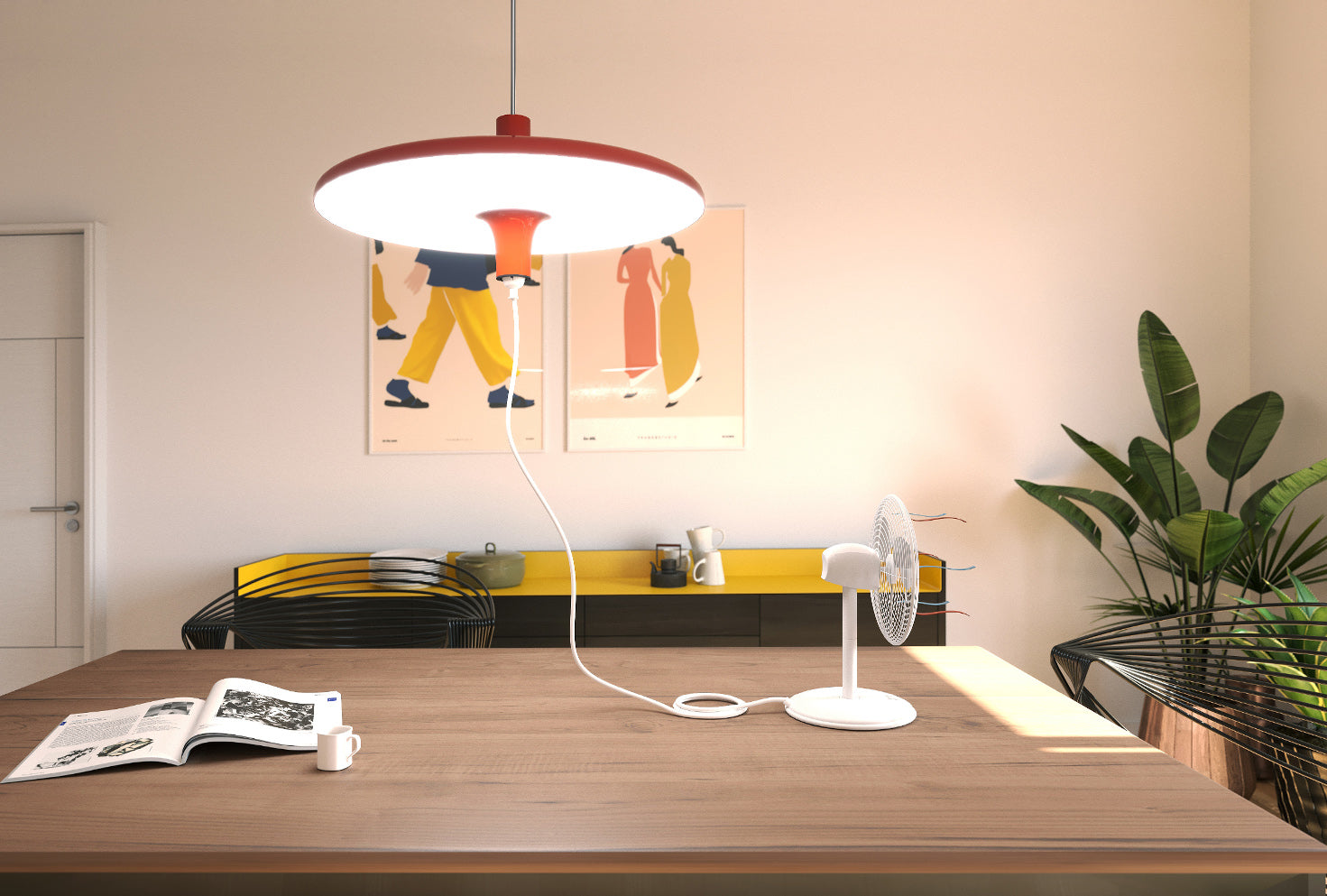 AVRO white pendant lamp