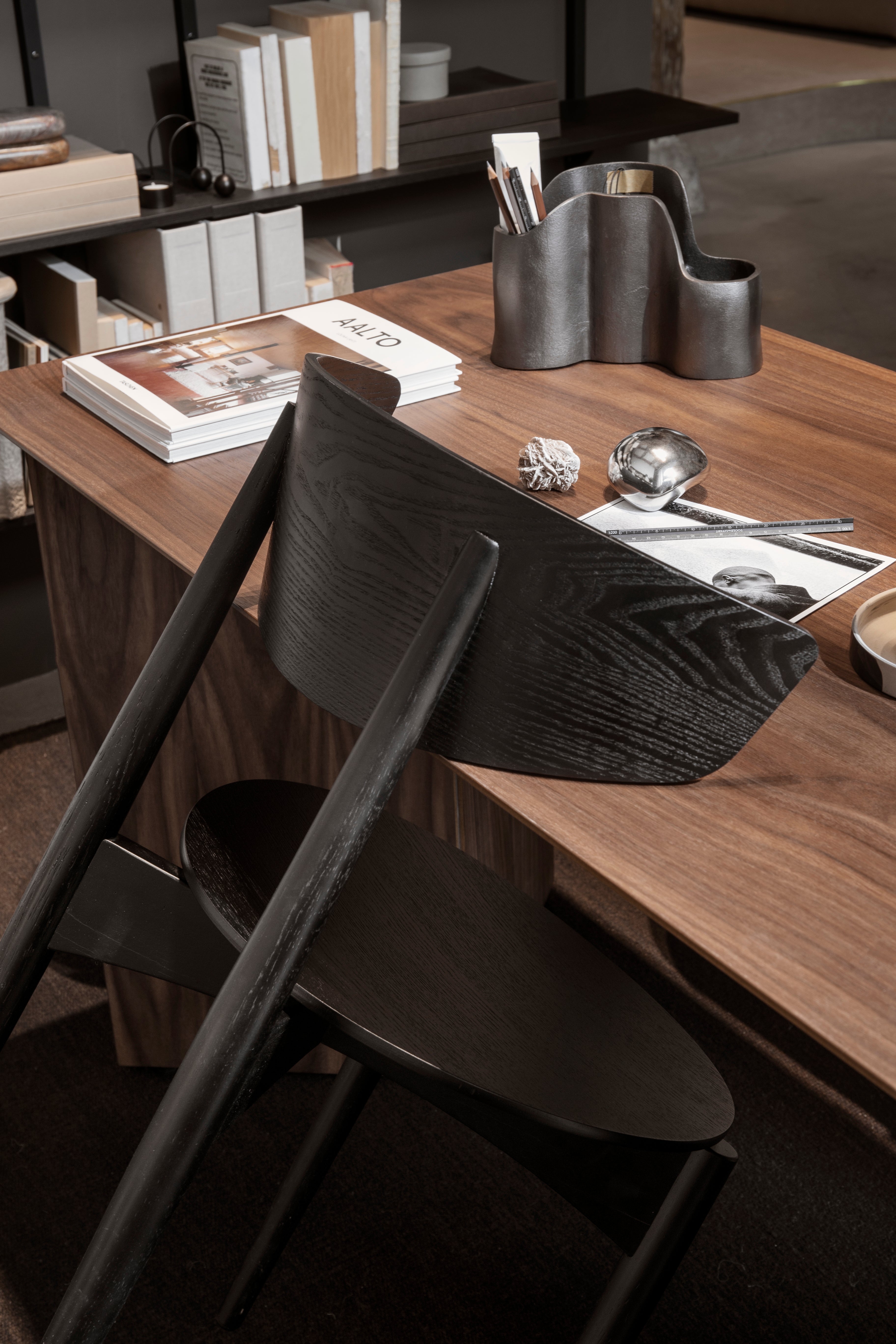 Chair Herman Wood Black Buk