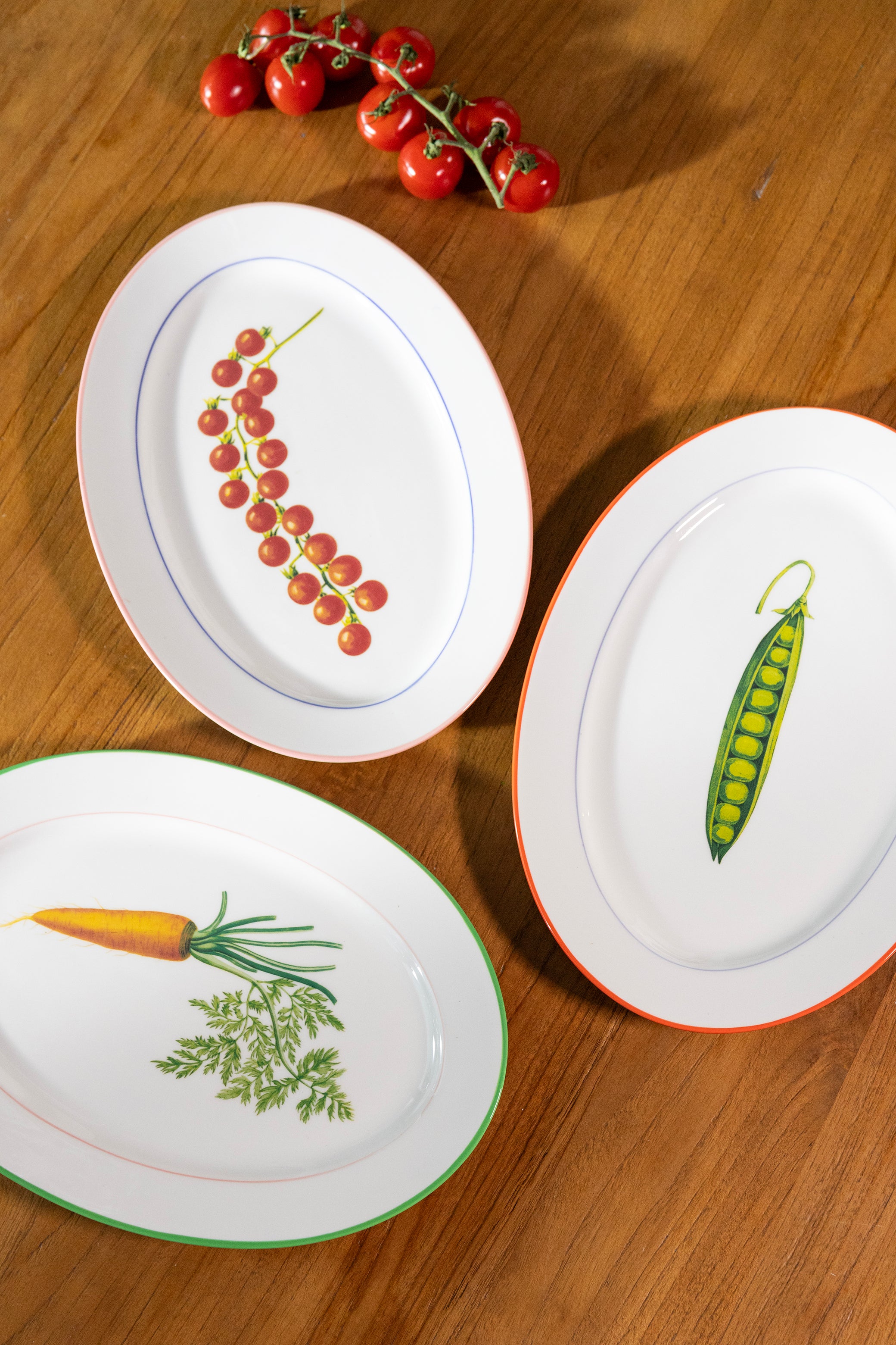 Miska TOMATO biela s červenou a modrou