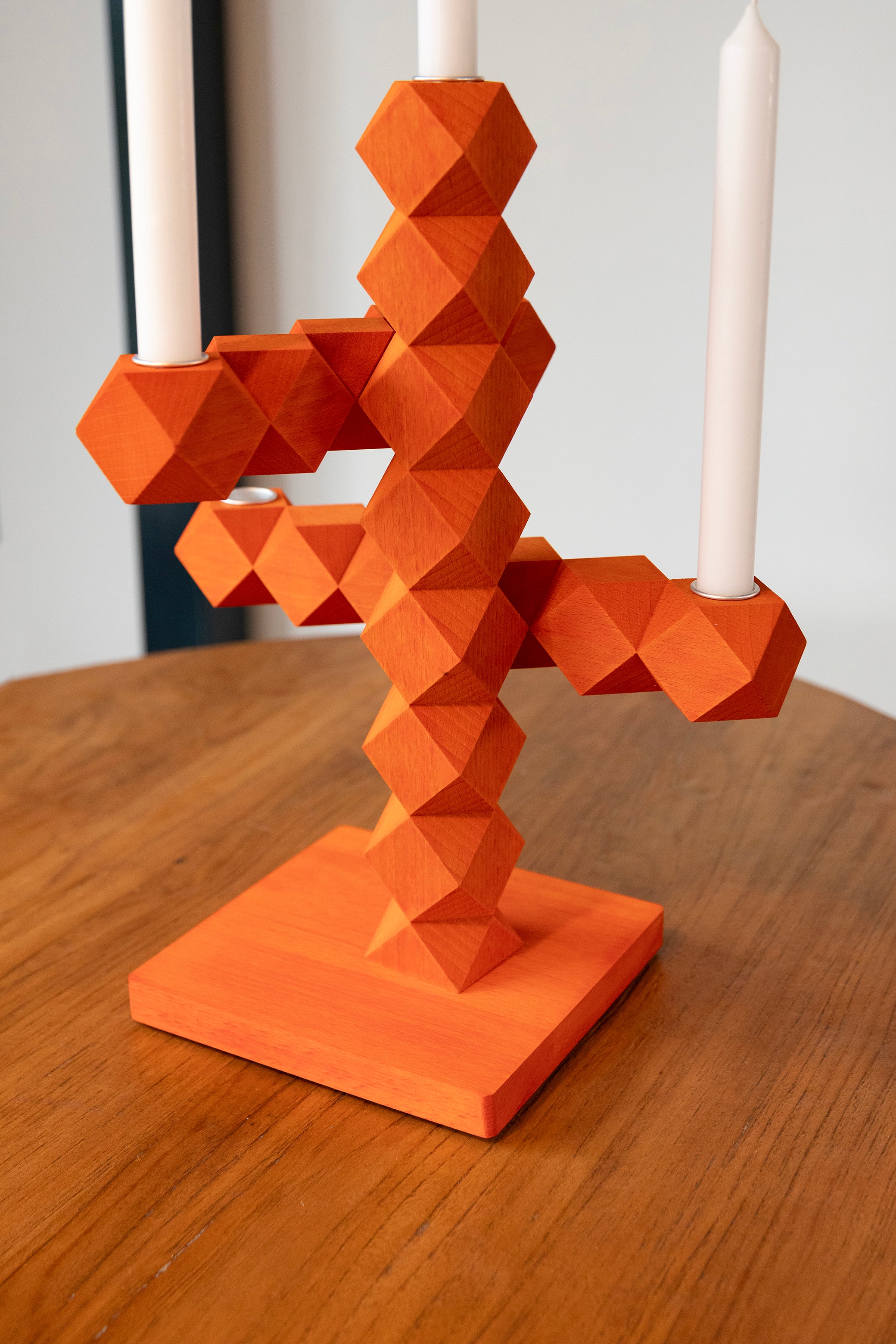 CLEAN CUT Candle Holder Orange