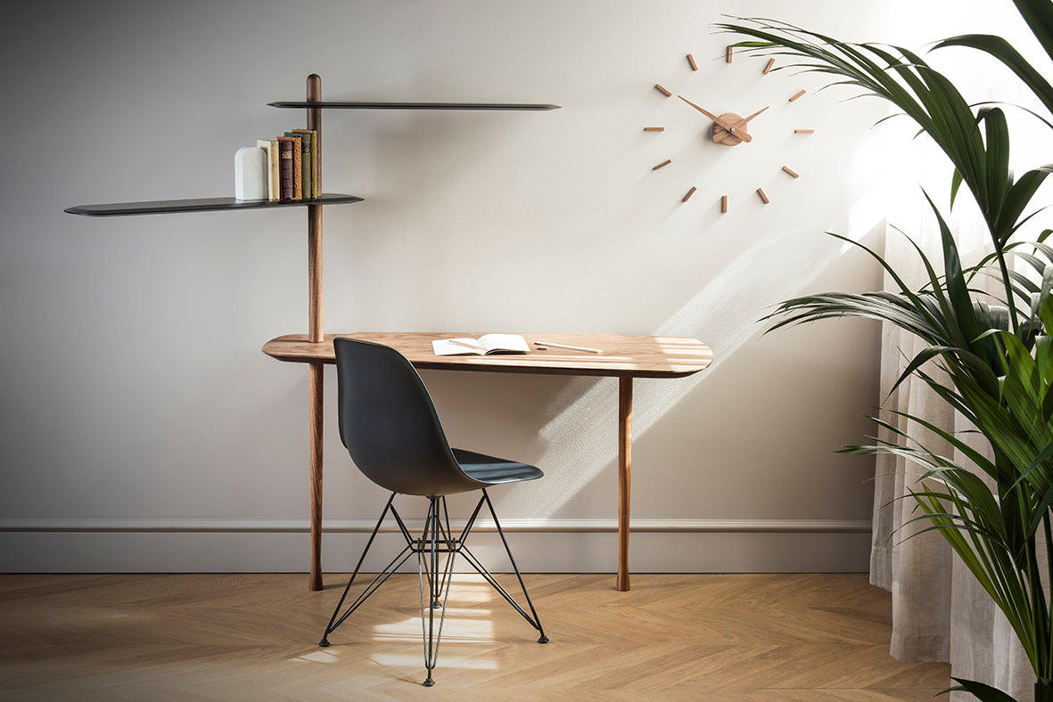 Nástenné hodiny SUNSET orechové drevo