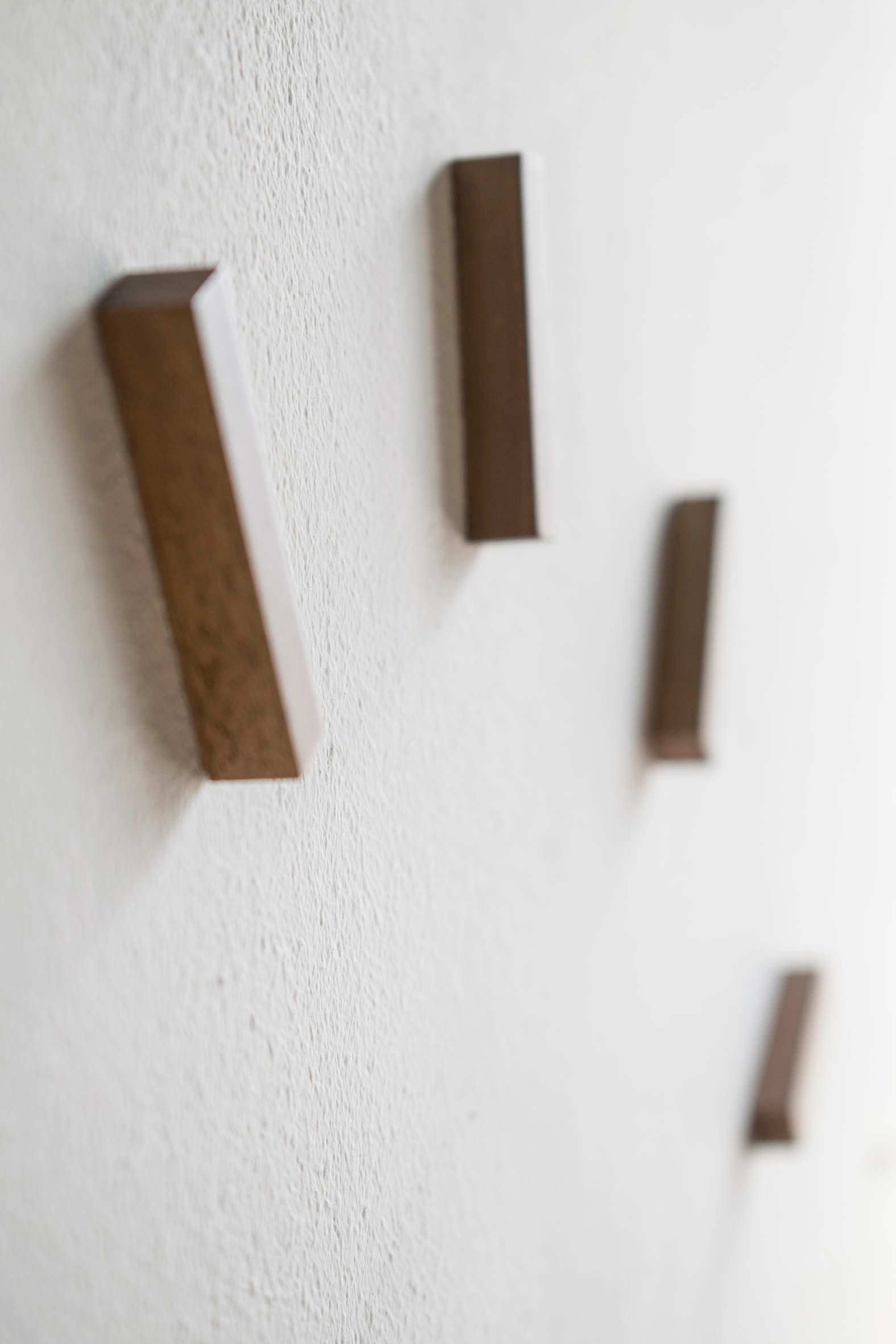 SUNSET wall clock walnut wood with chrome finish