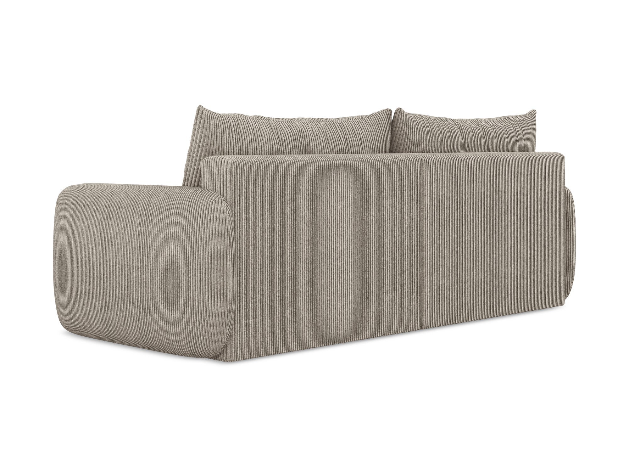 3-Seater Sofa with Sleeping Function KALENA Dark Beige Corduroy