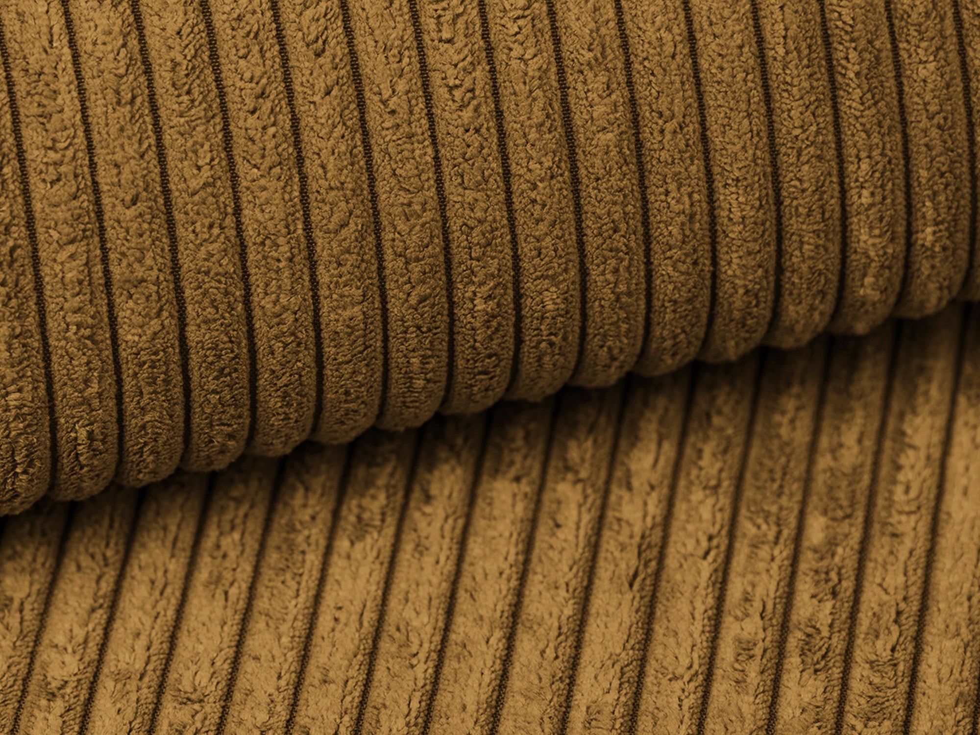 3-Seater Sofa with Sleeping Function KALENA Mustard Corduroy