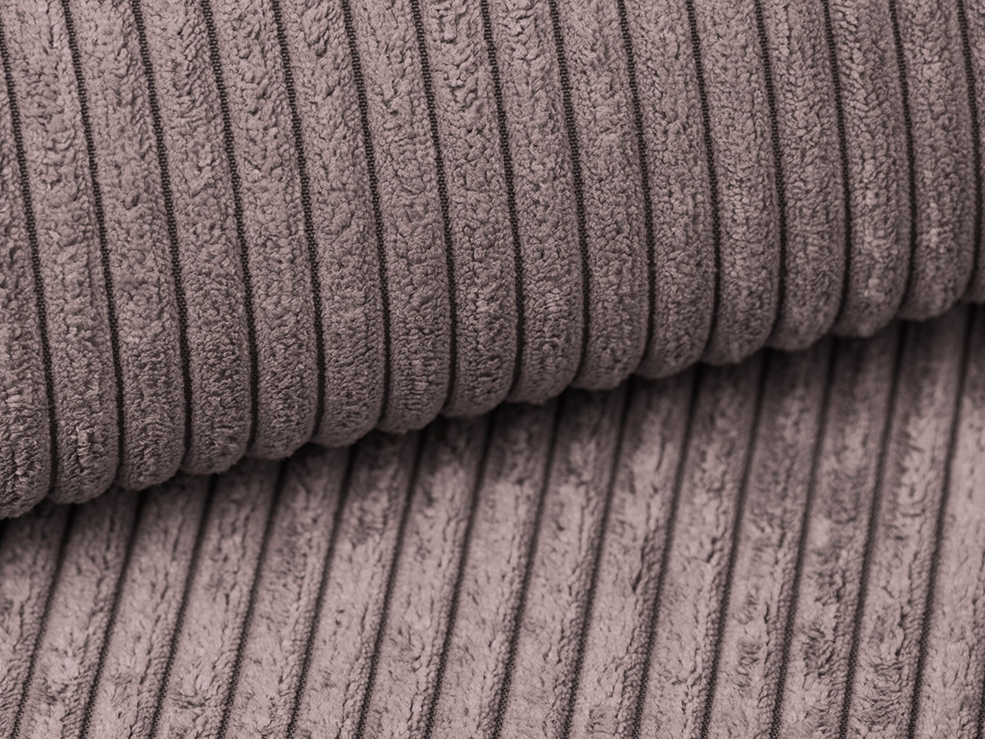 3-Seater Sofa with Sleeping Function KALENA in Muted Pink Corduroy