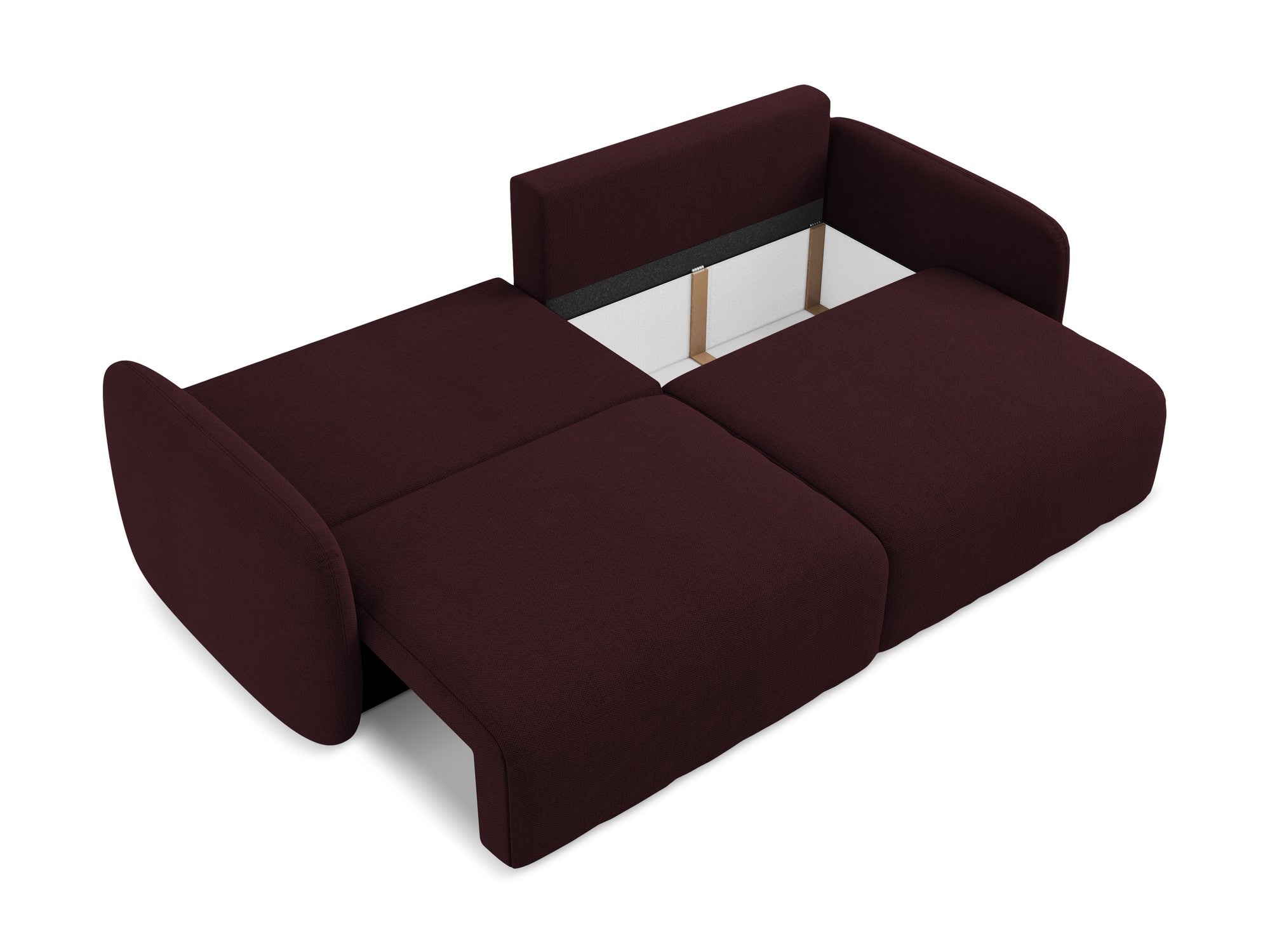 3-Seater Sofa with Sleeping Function KALENA Burgundy