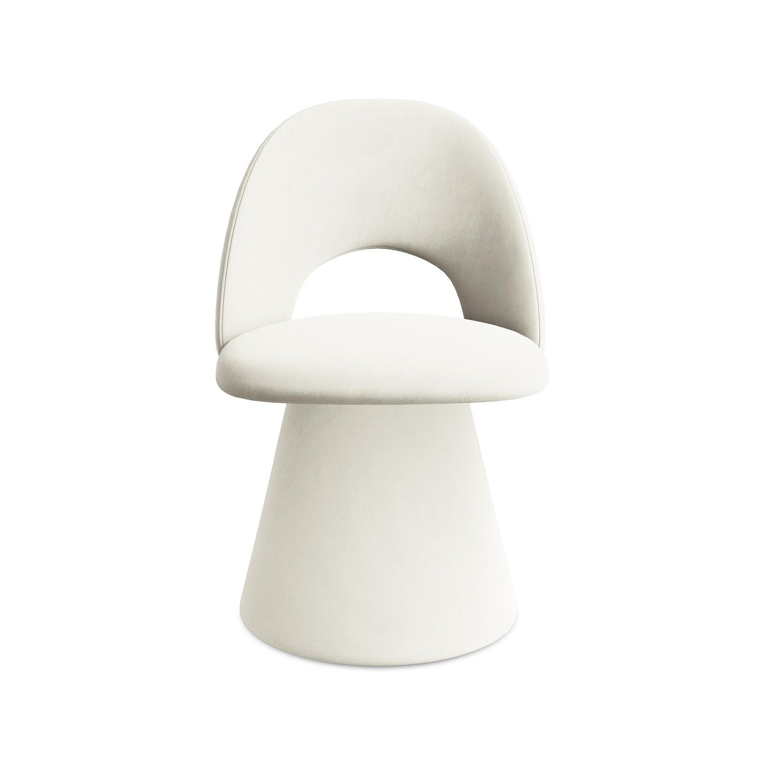 Sametová stolička KALO svetlo béžová