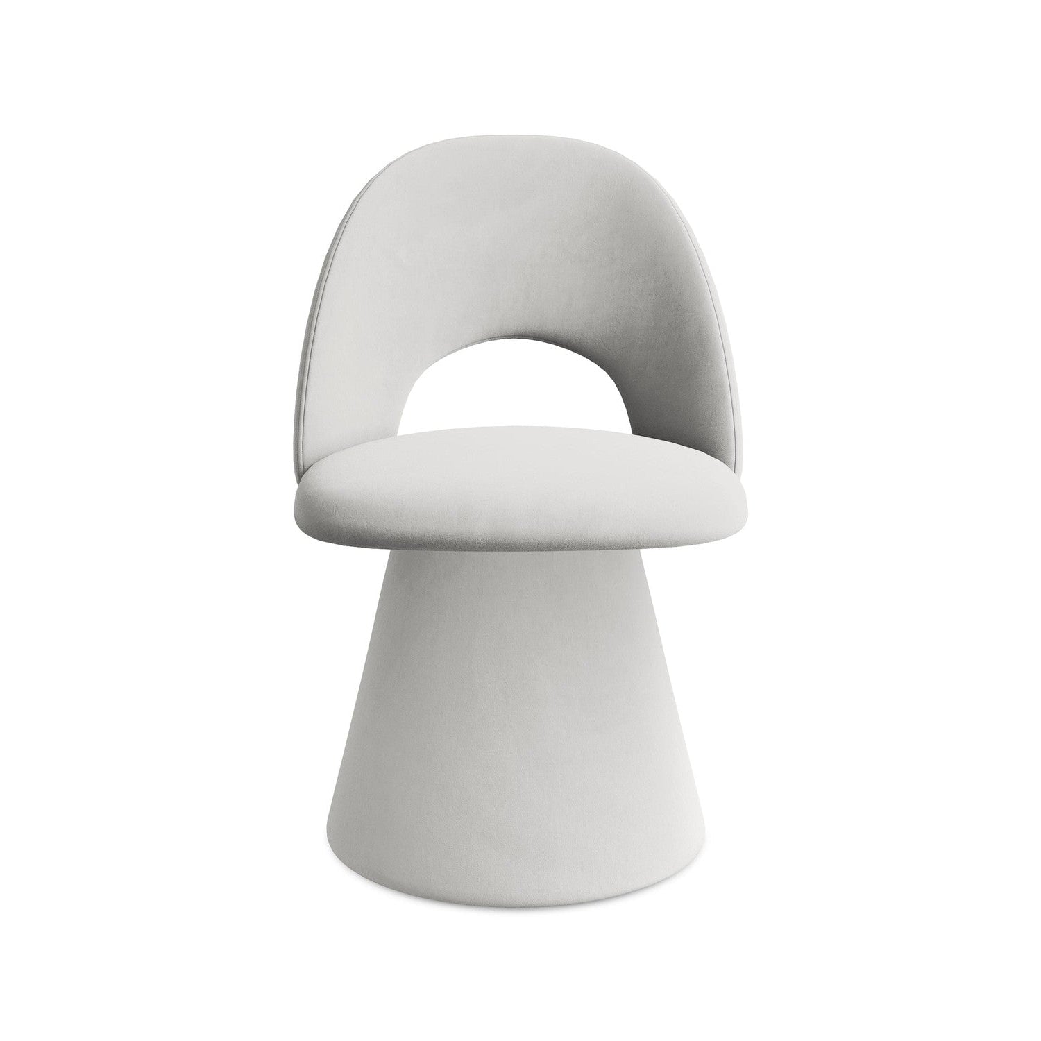 Sametová stolička KALO strieborná