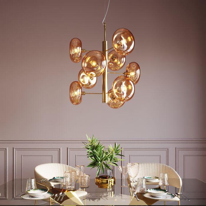 Headlight golden hanging lamp