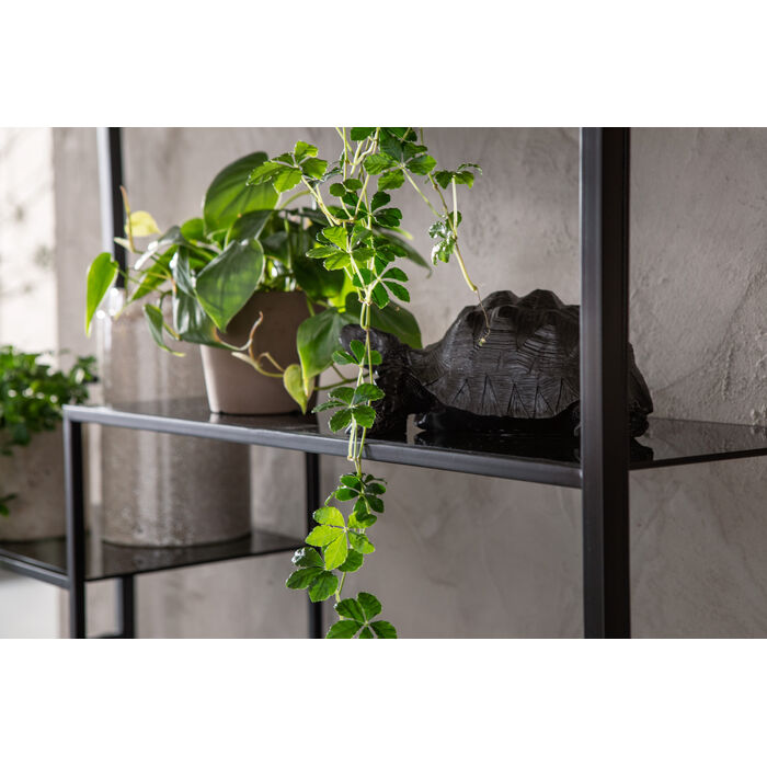 Black loft bookcase