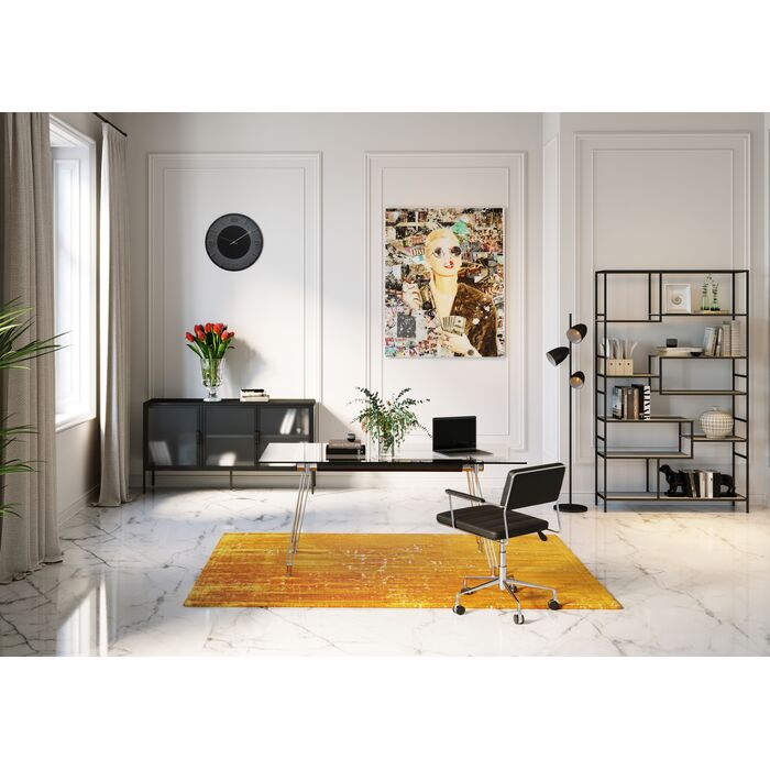 Black loft bookcase