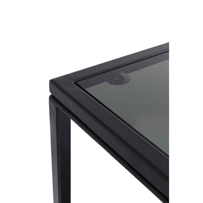 Console with shelves black loft