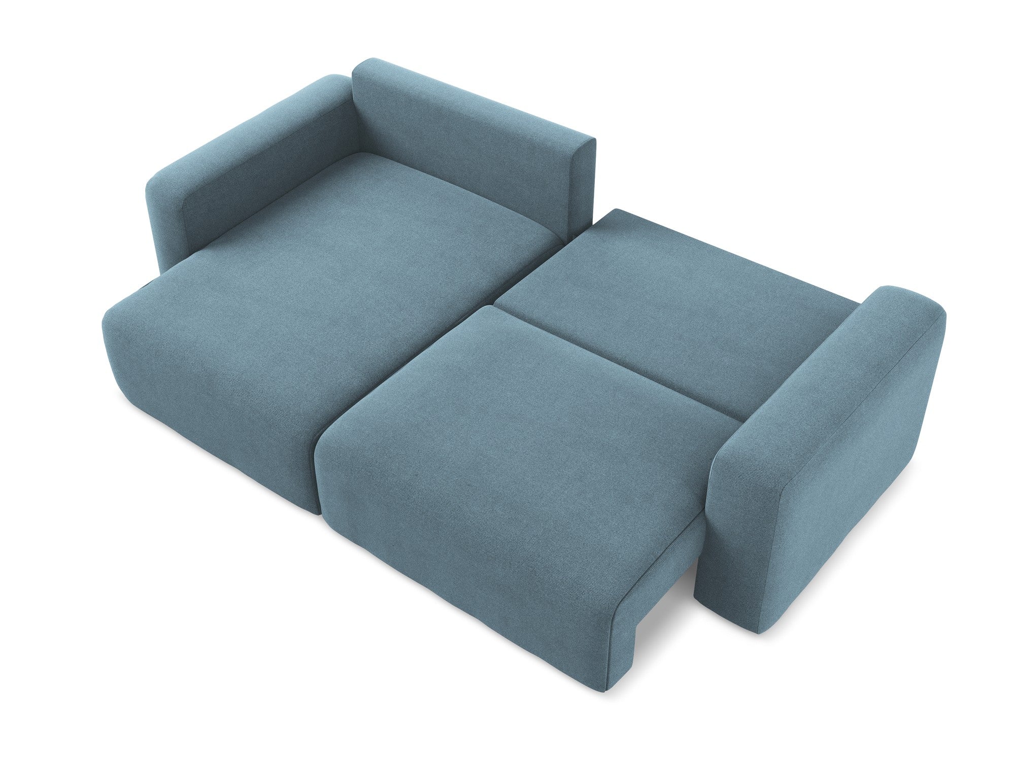 Rohová sedačka s funkciou spania KONA svetlomodrá