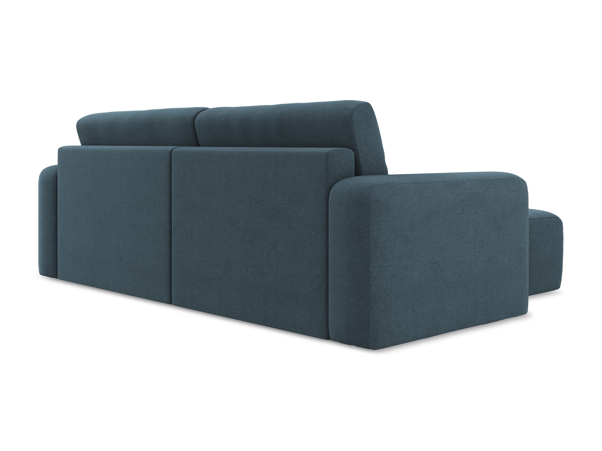 Left-sided corner sofa bed KONA in denim blue