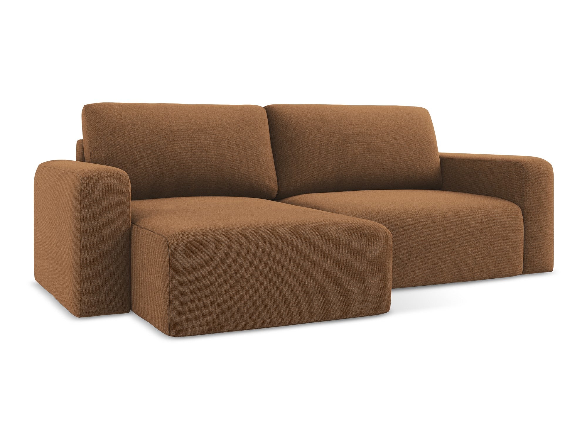 Left-sided corner sofa bed KONA terracotta