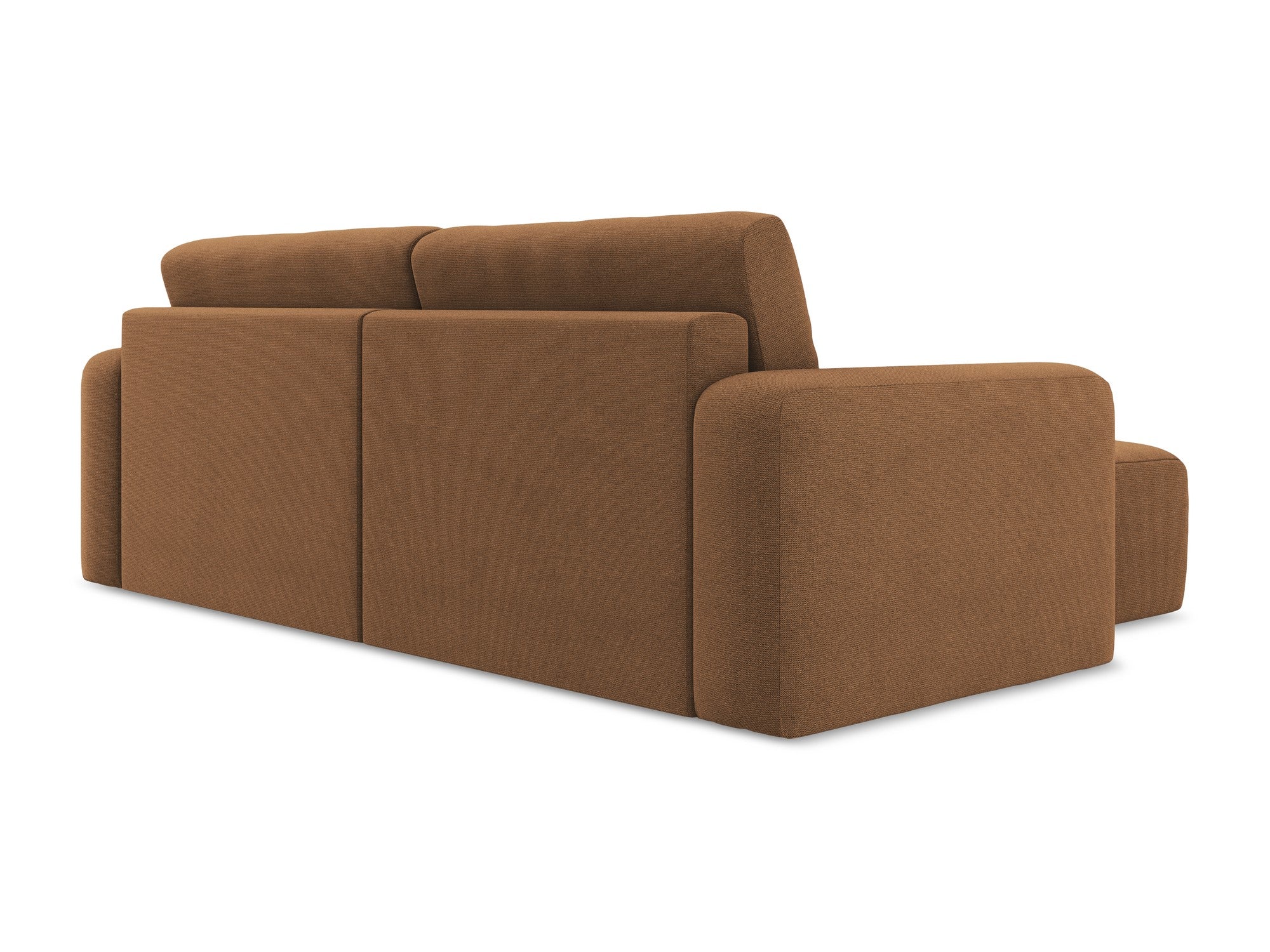 Left-sided corner sofa bed KONA terracotta