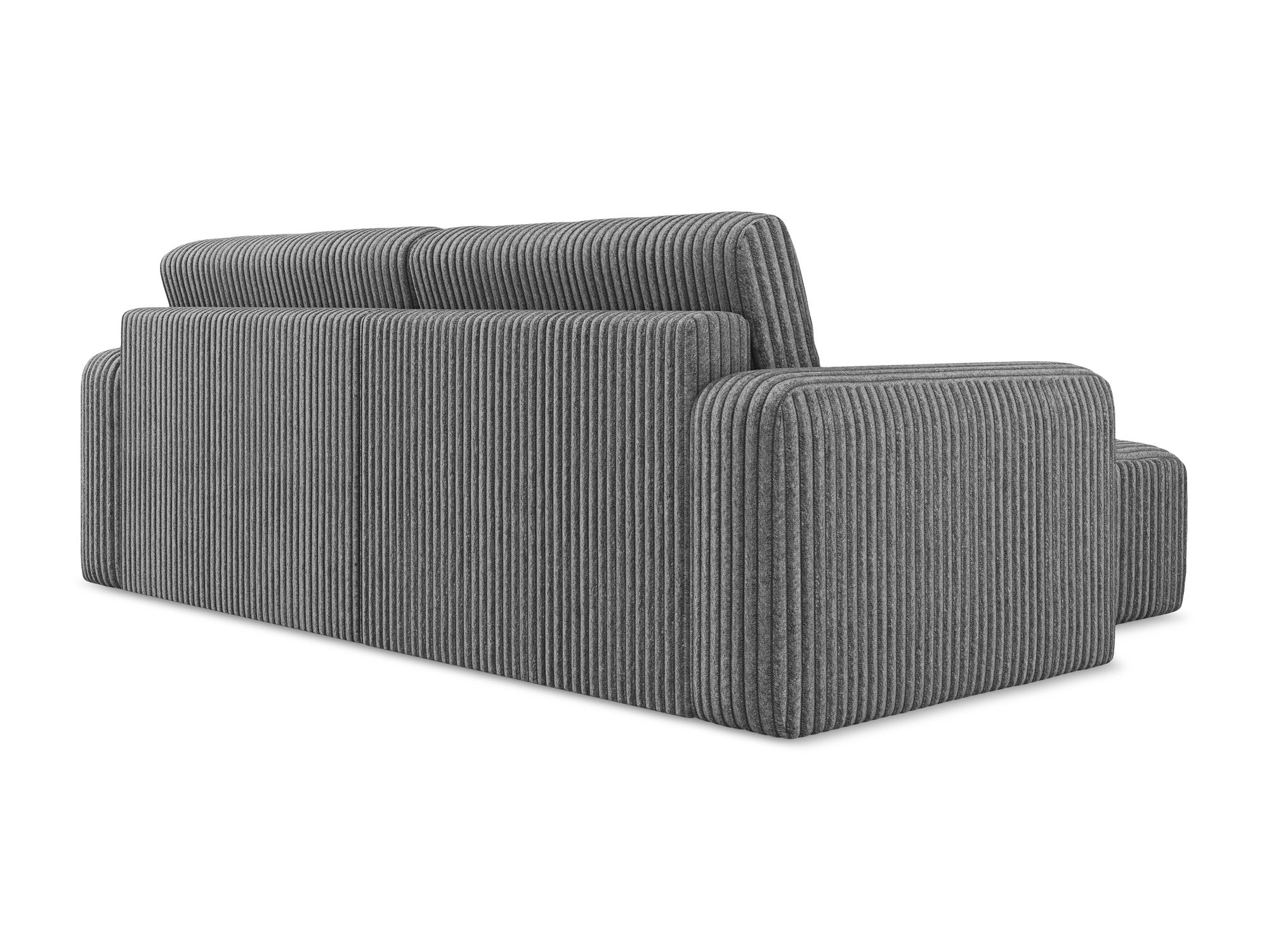 Left-sided corner sofa bed KONA dark gray corduroy