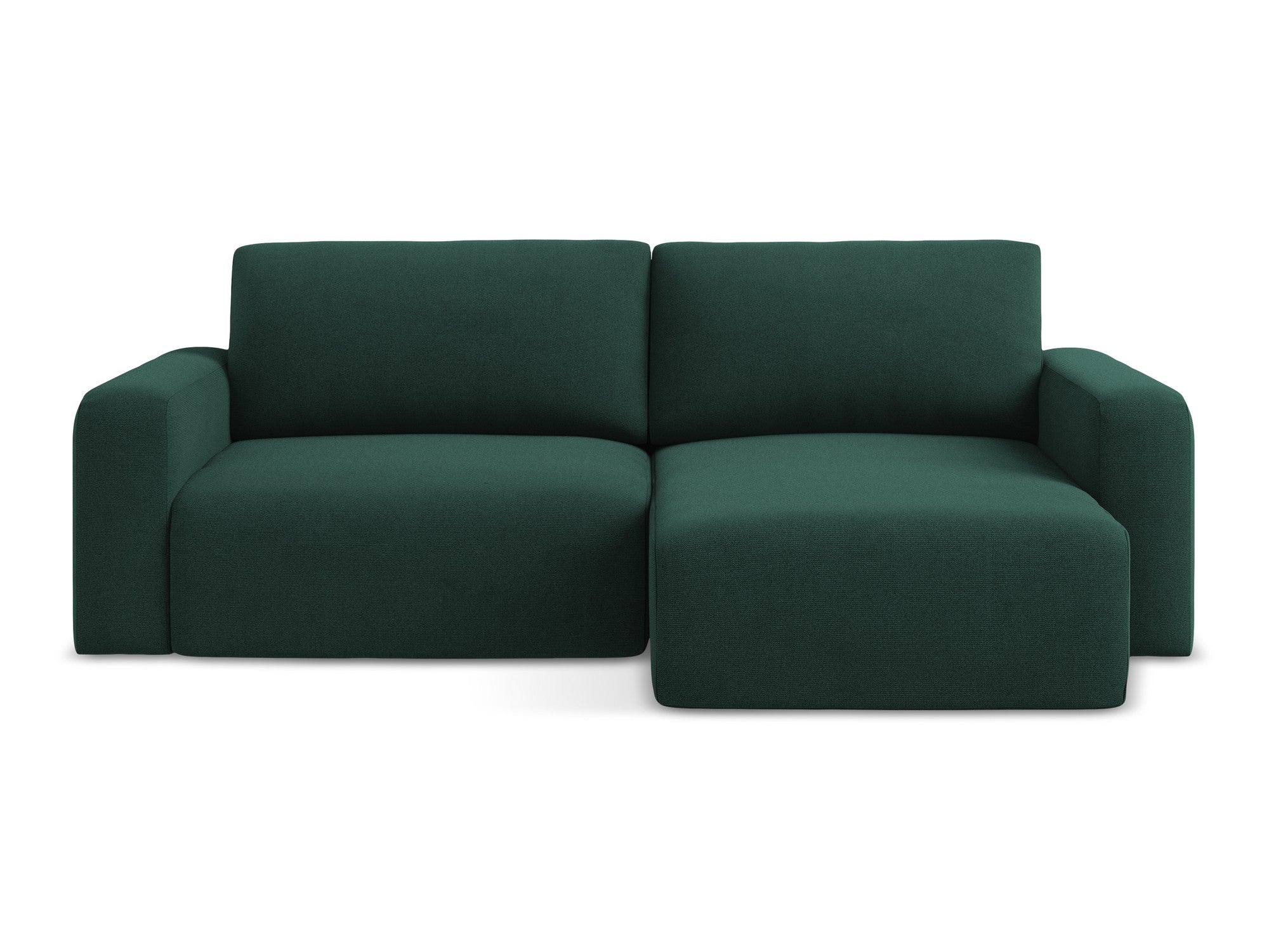 Right-sided corner sofa bed KONA in bottle green
