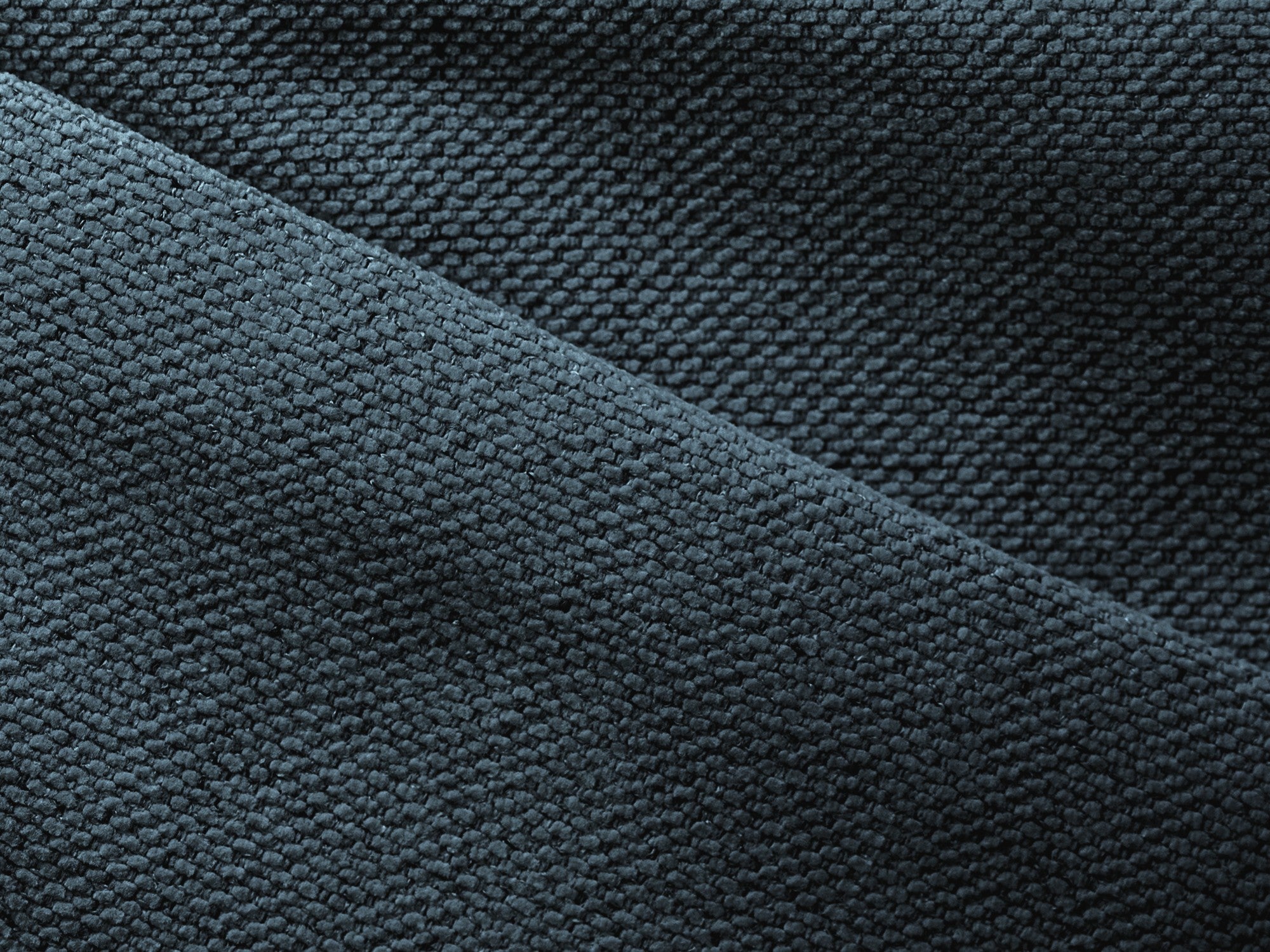 Right-sided corner sofa bed KONA in denim blue