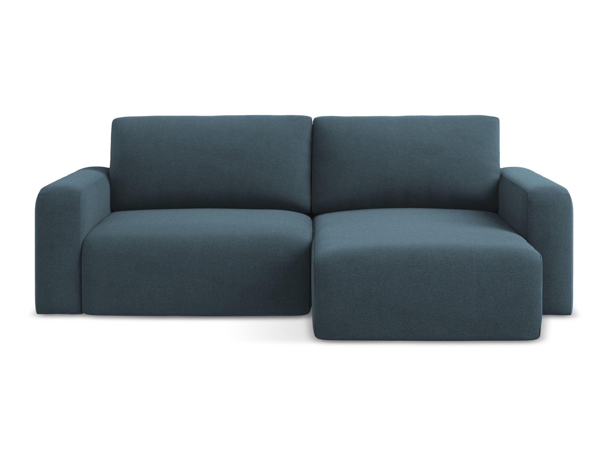 Right-sided corner sofa bed KONA in denim blue