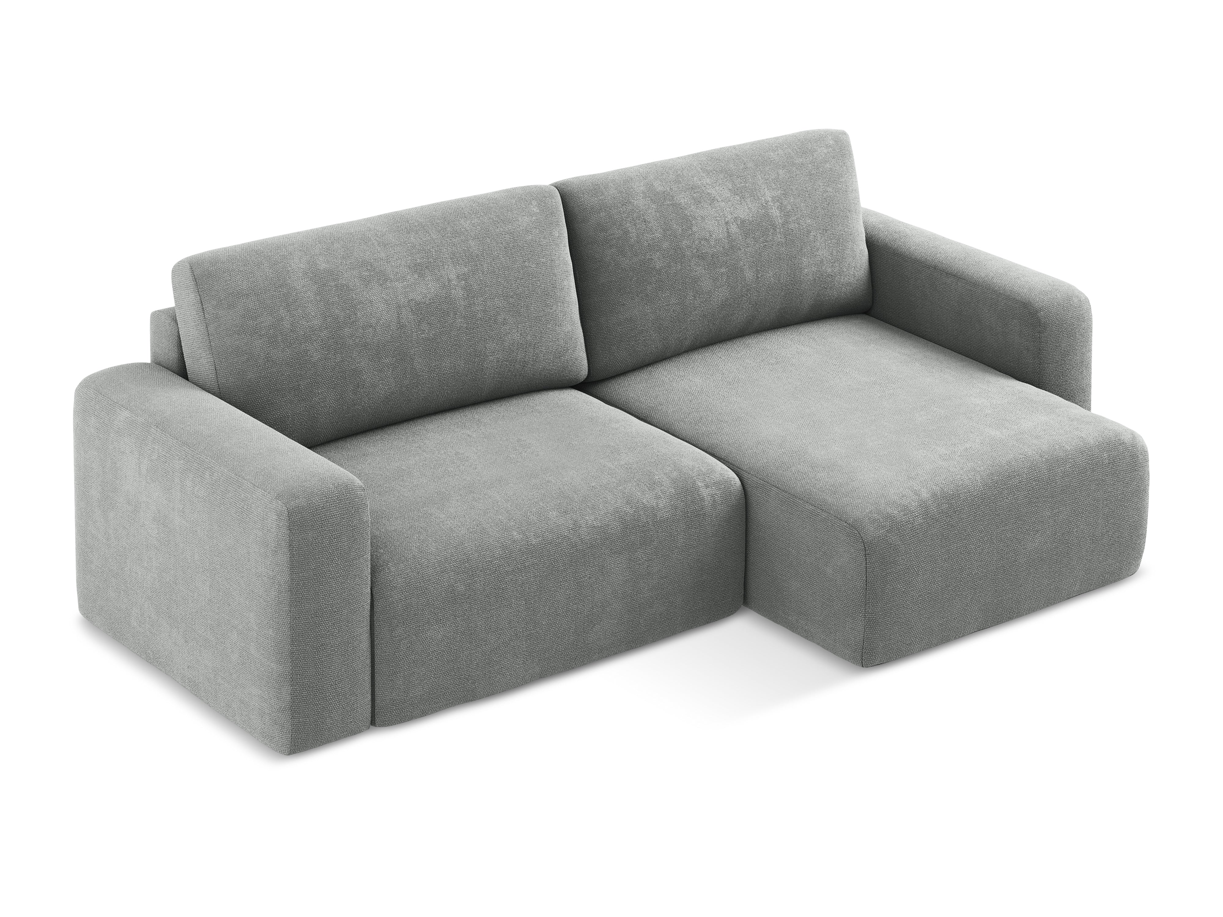 Right-facing corner sofa bed KONA gray chenille