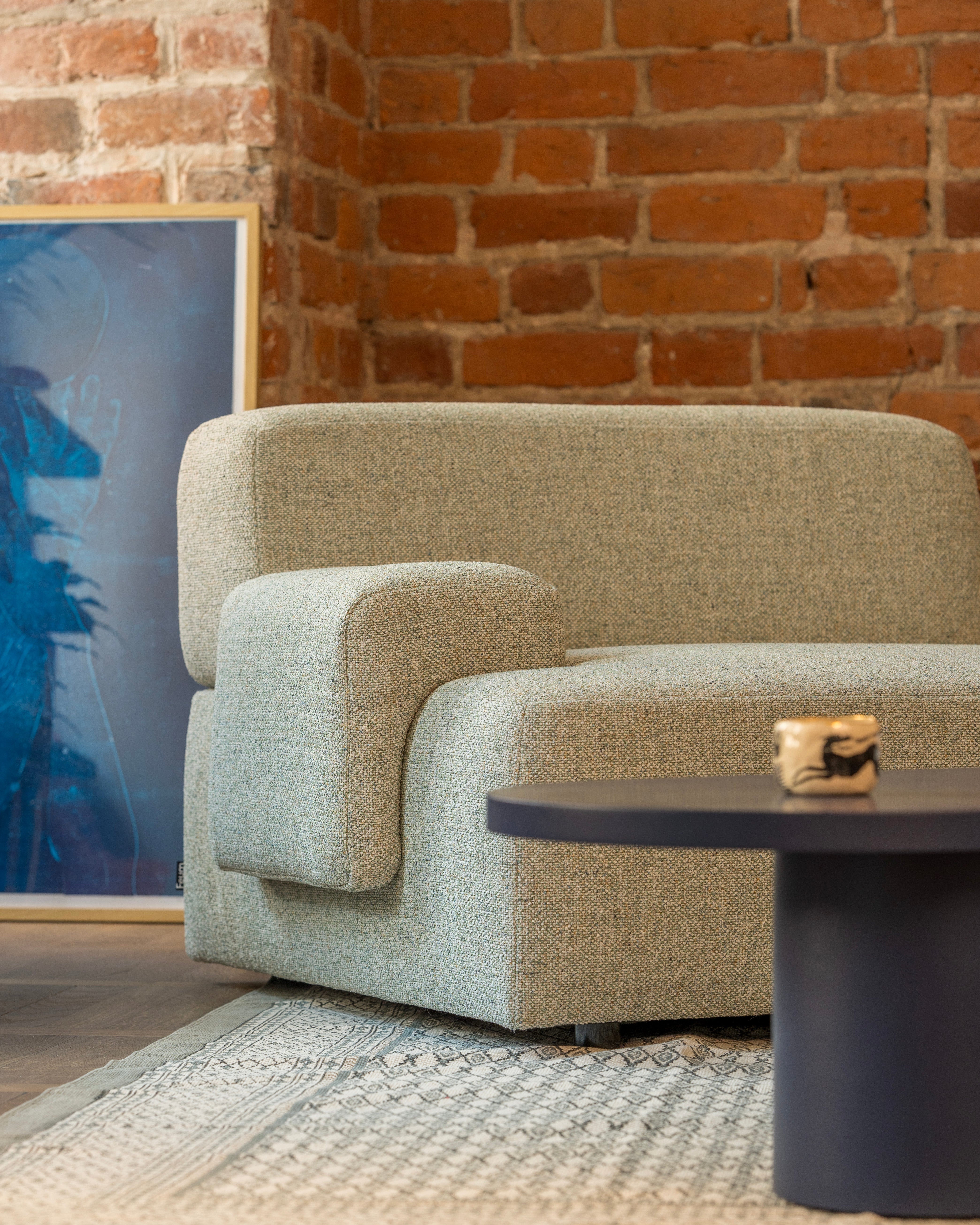 Modulárna pohovka pre 2 osoby UMI svetlozelená