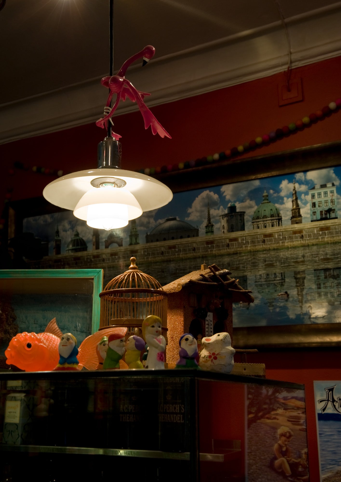 Závesná lampa PH 2/1 biela s chrómovým povrchom