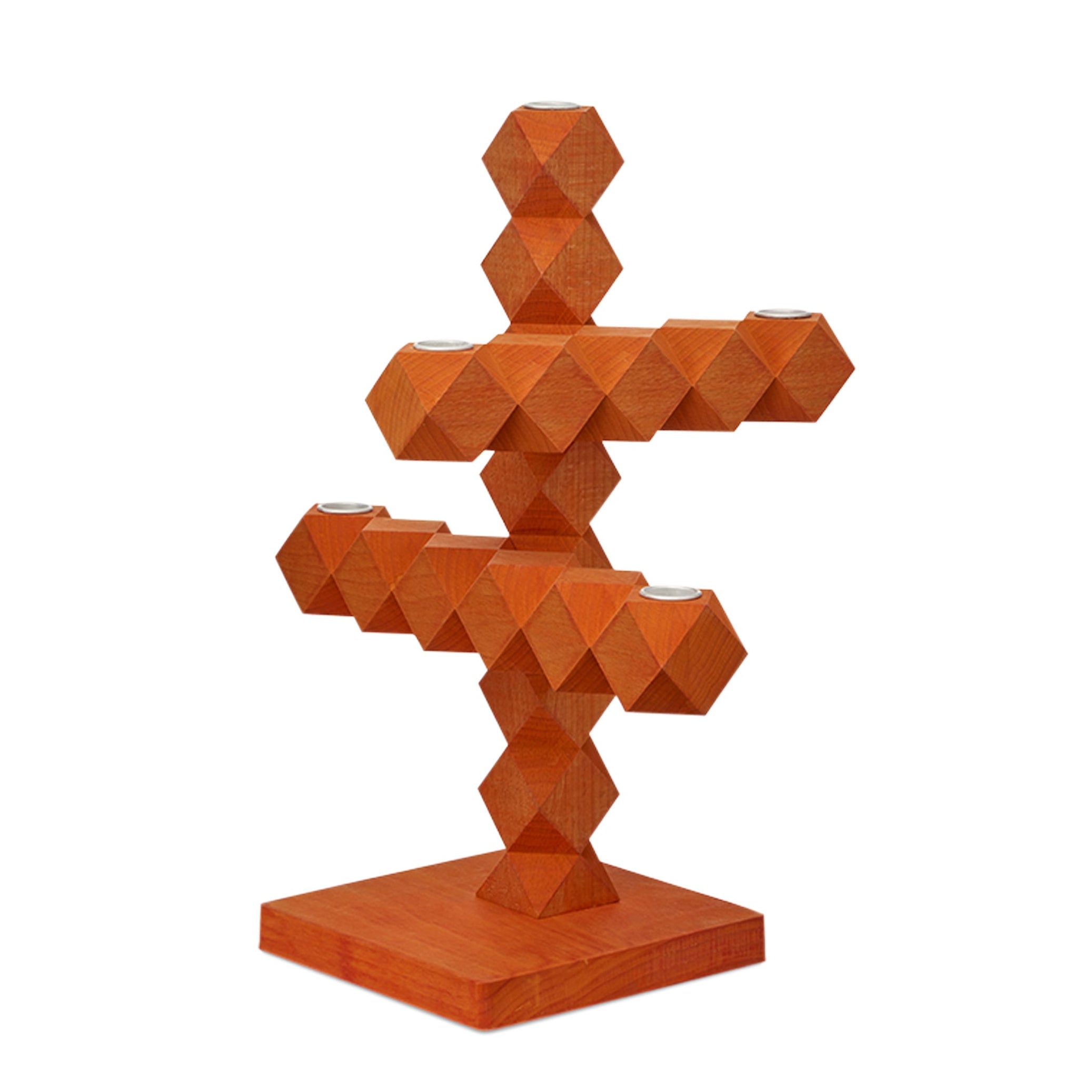 CLEAN CUT Candle Holder Orange