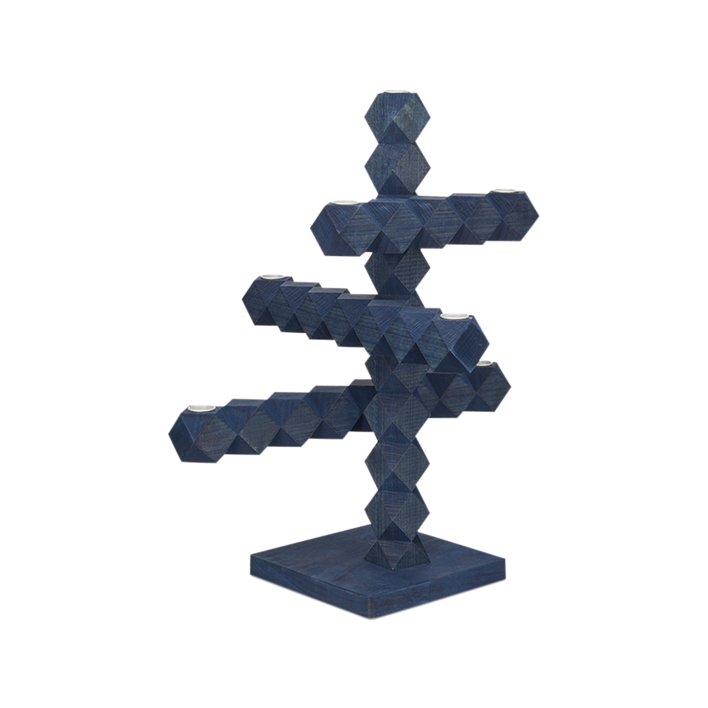 CLEAN CUT Candle Holder Blue