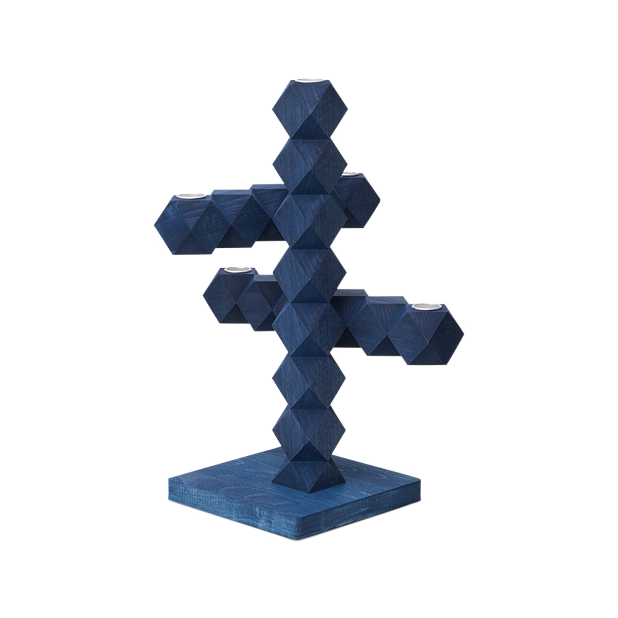 CLEAN CUT Candle Holder Blue