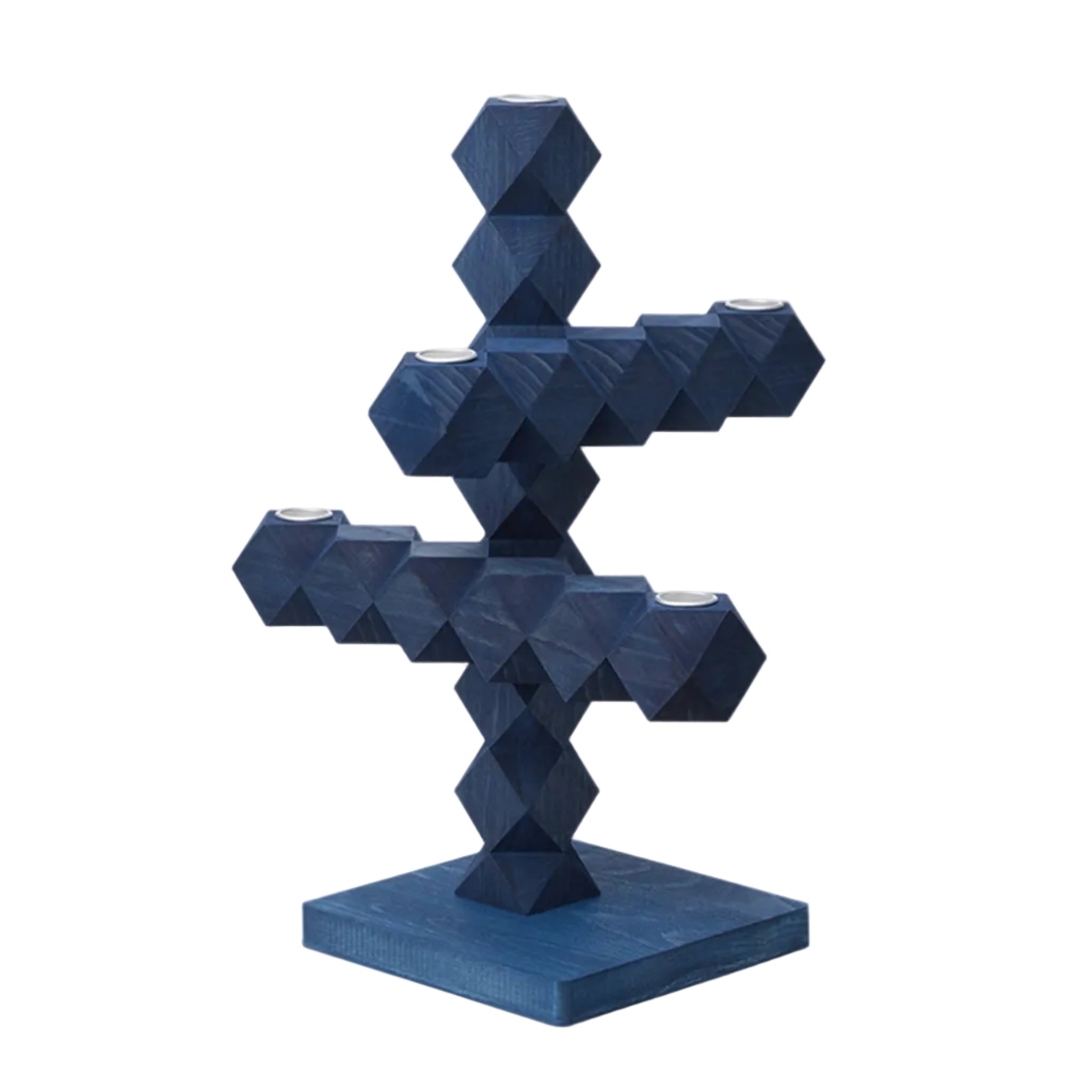 CLEAN CUT Candle Holder Blue