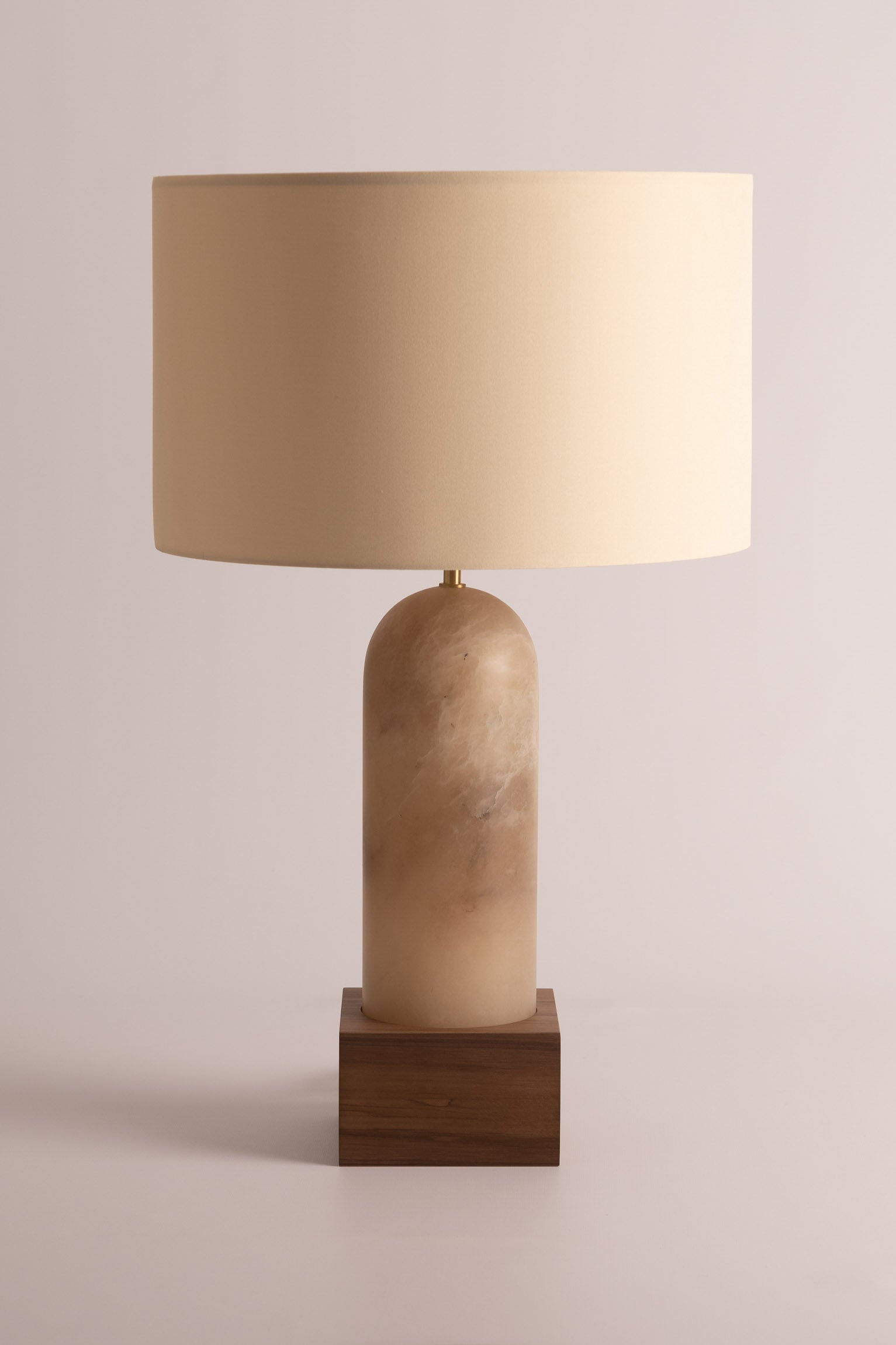Stolná lampa PURA KELO tmavý béžový alabaster