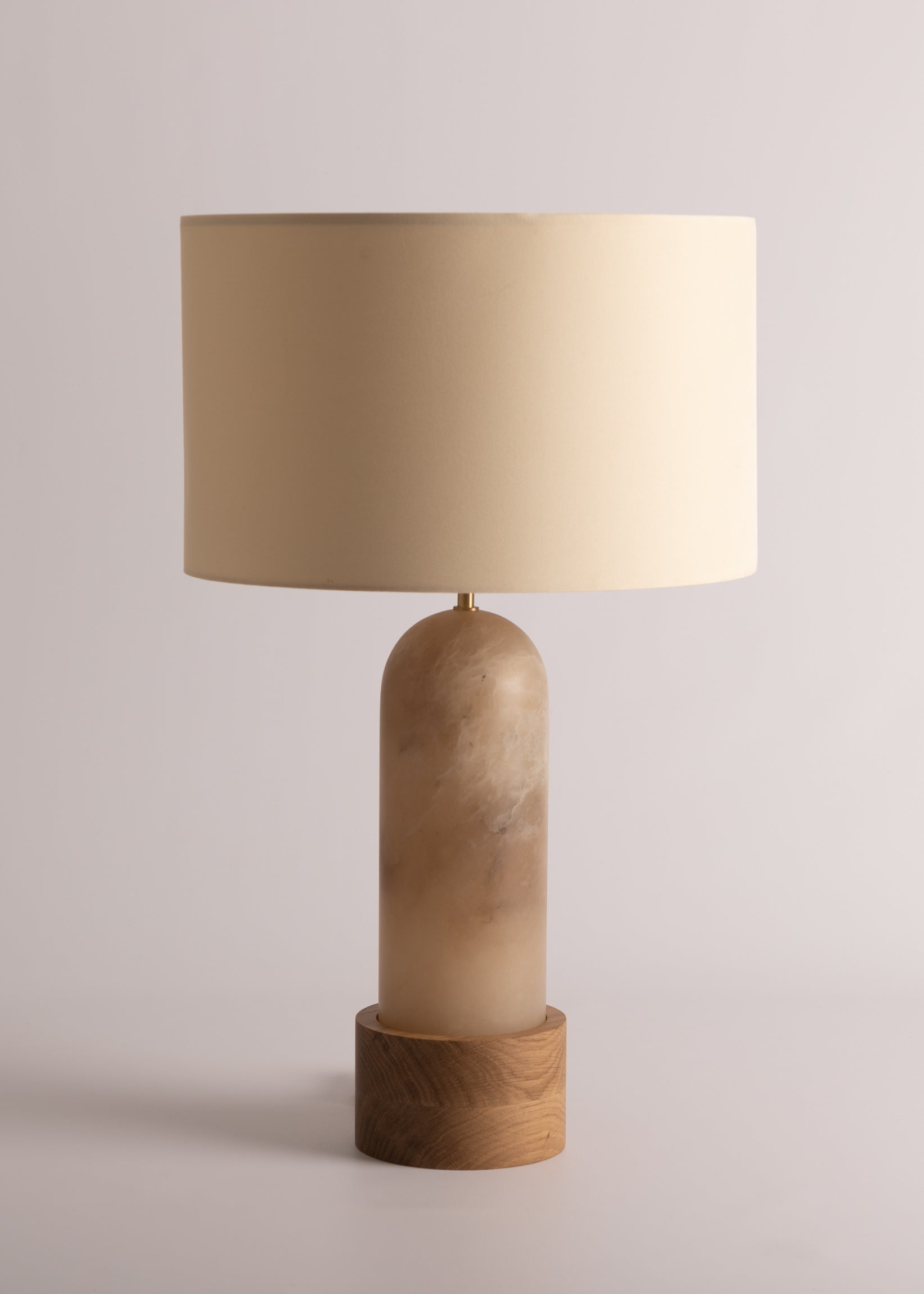 Stolná lampa PURA KELO tmavý béžový alabaster