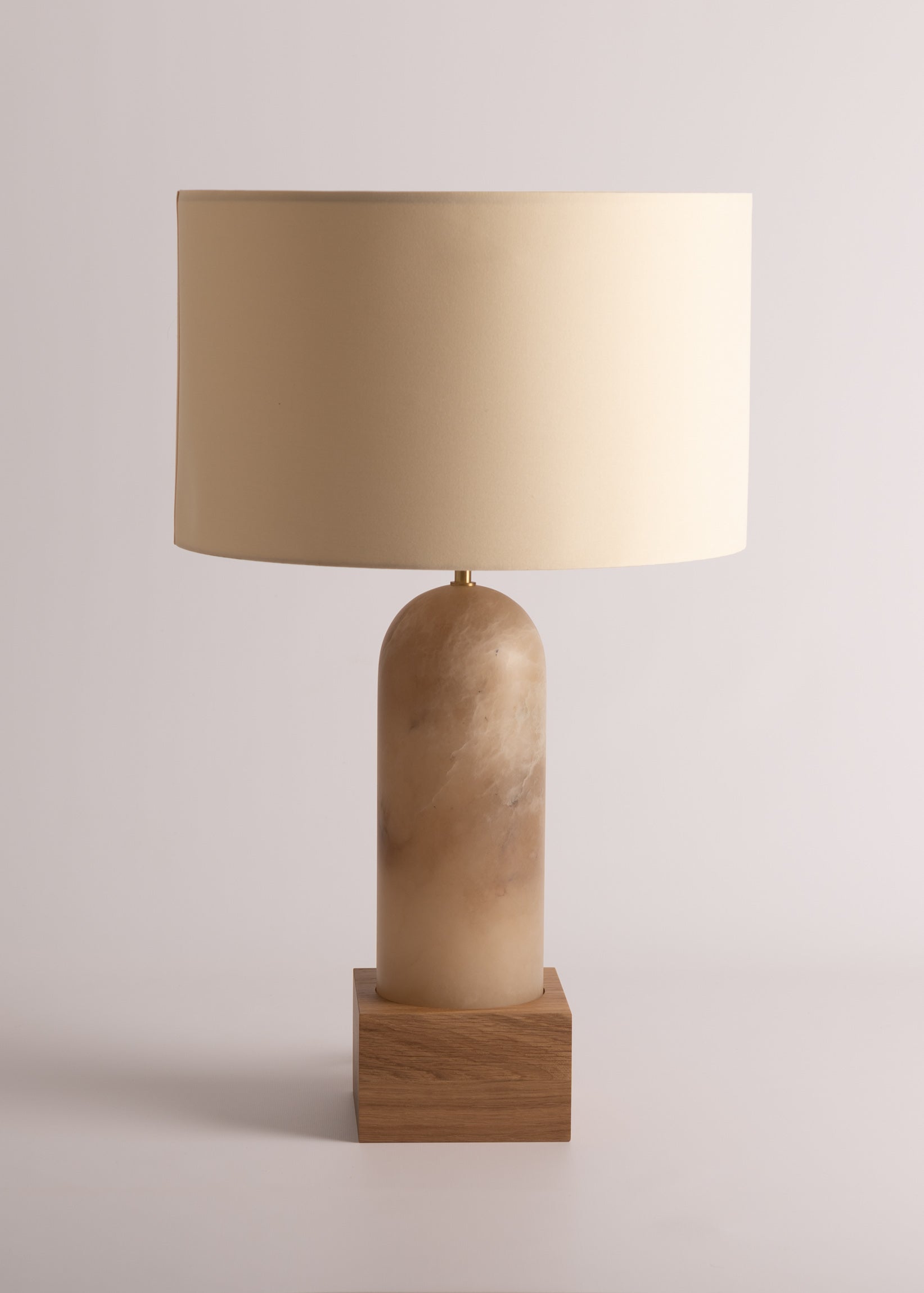 Stolná lampa PURA KELO tmavý béžový alabaster