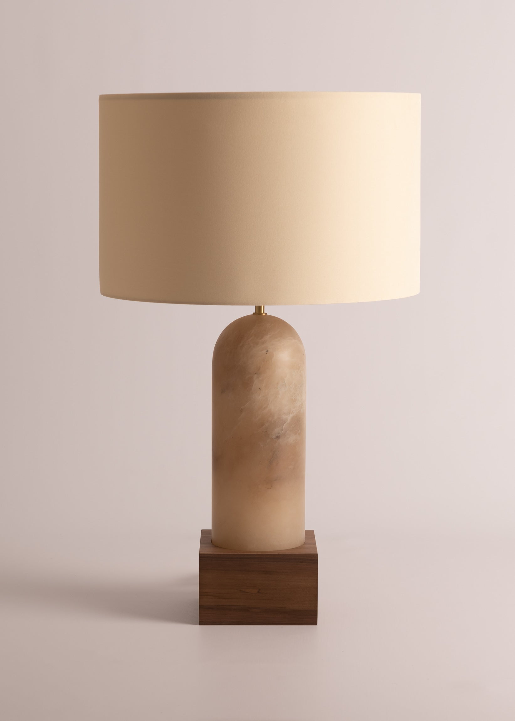 Stolná lampa PURA KELO tmavý béžový alabaster