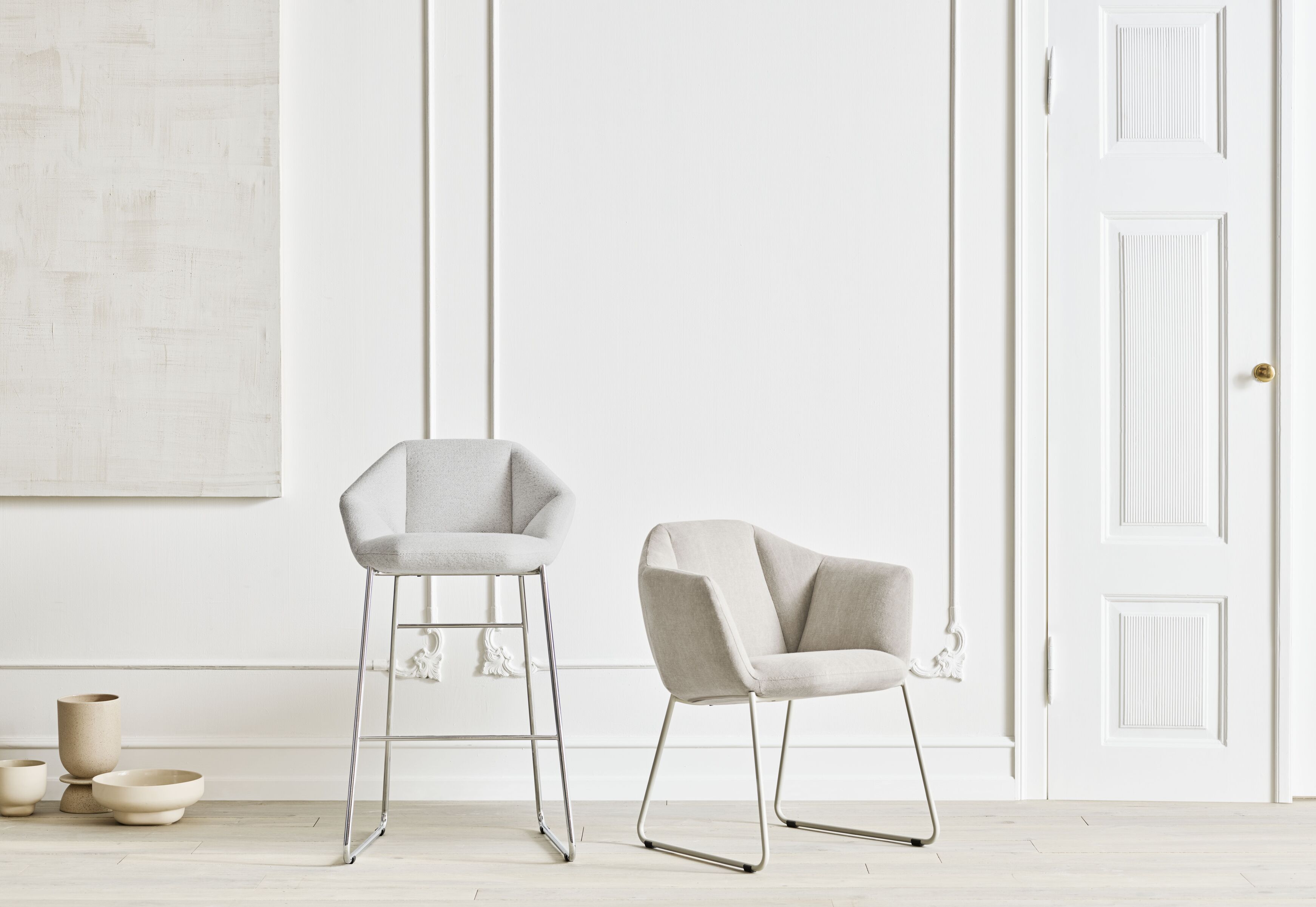 Chair kimono base made of gray -patented steel