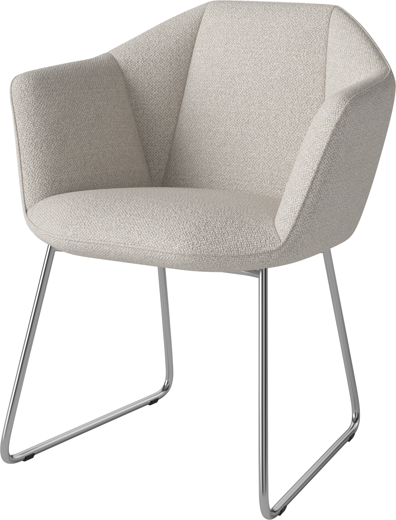 Stolička KIMONO s podstavou z chrómovej ocele