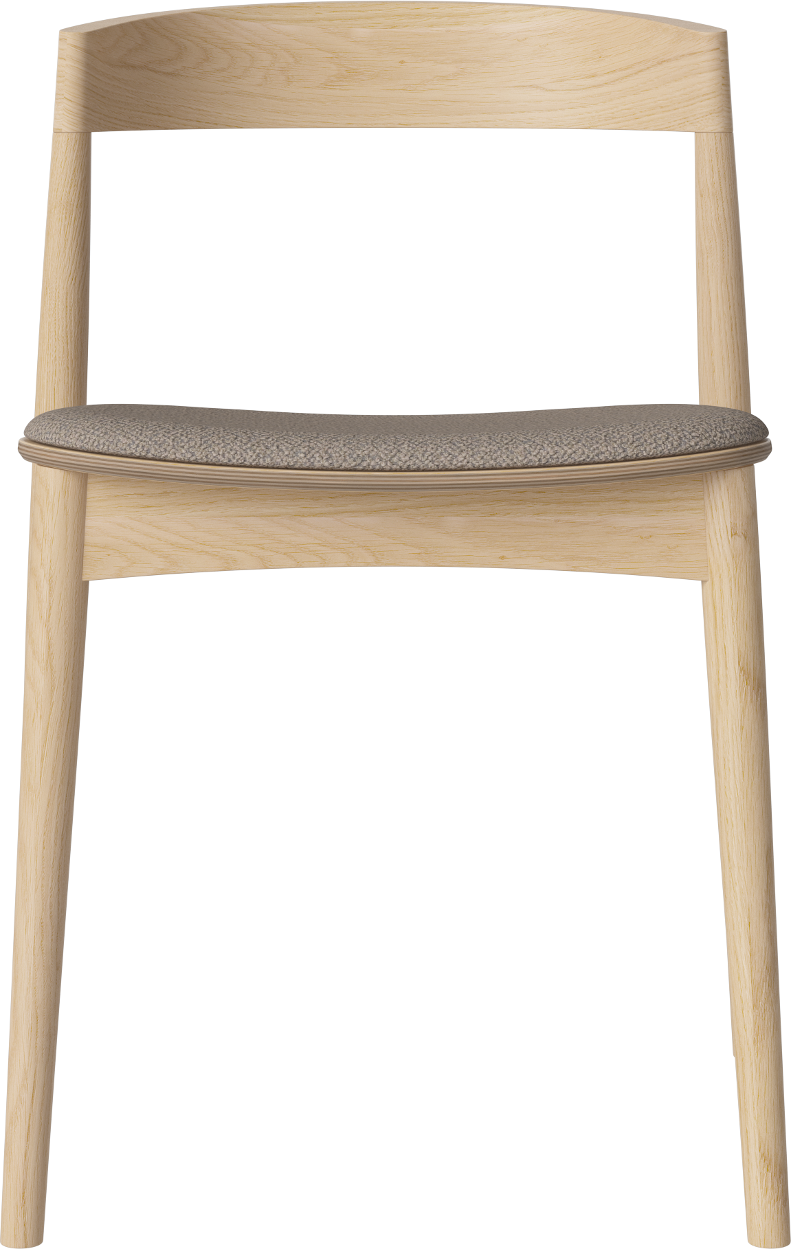 Čalúnená stolička KITE s bieleným podstavcom