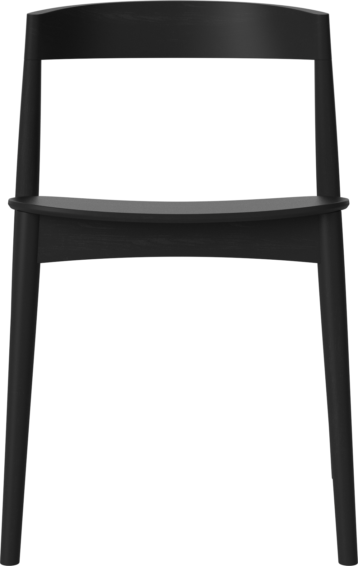 Stolička KITE z lakovaného dubového dreva na čierno