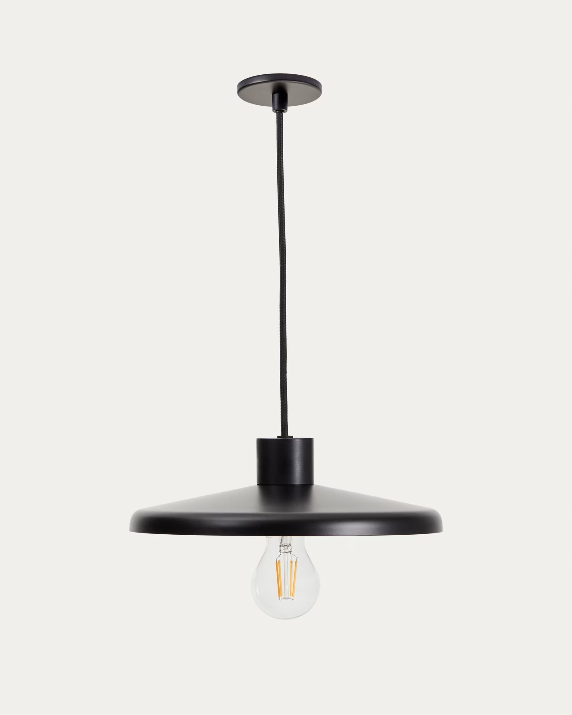 Závesná lampa NUVIRA čierna