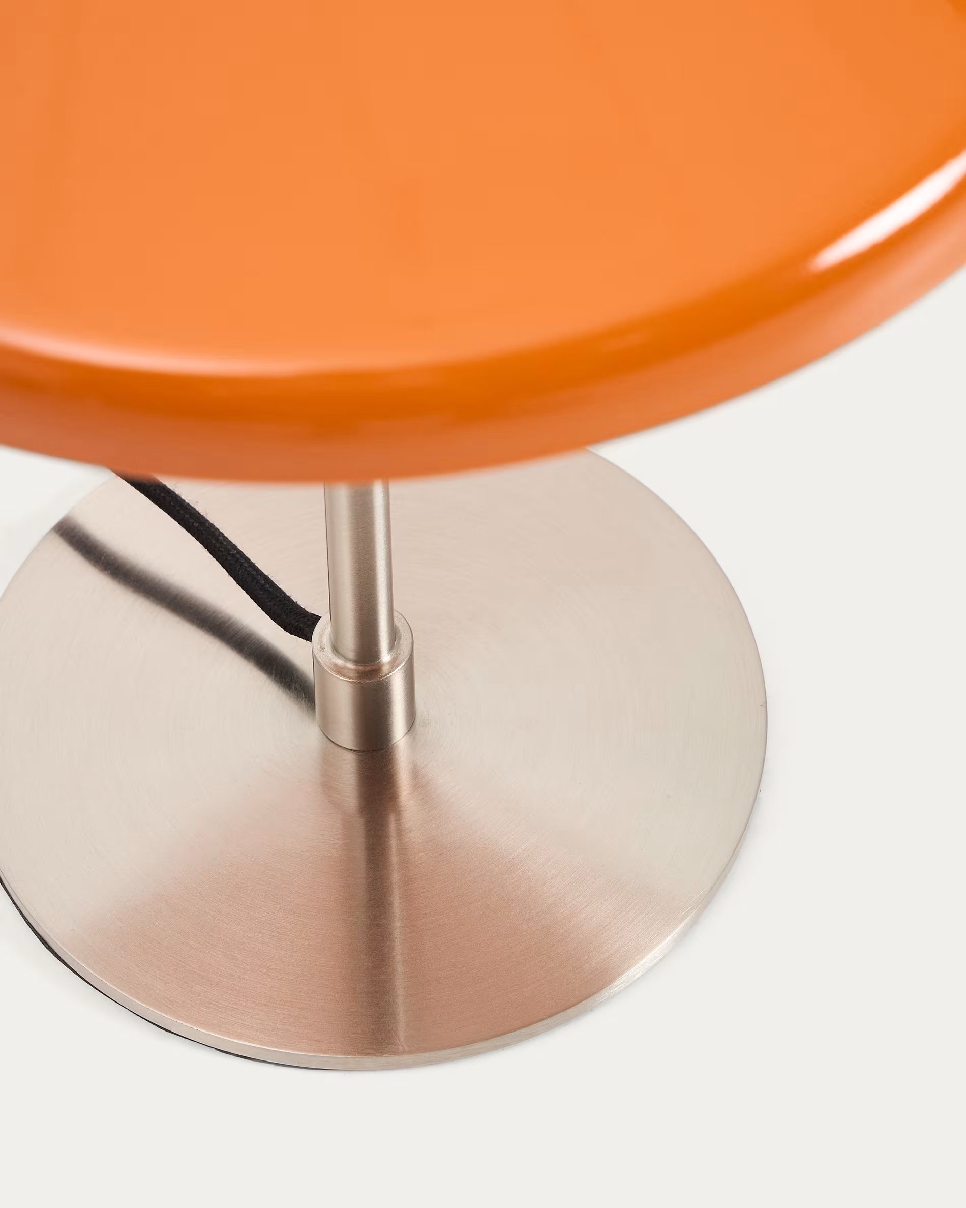 NUVIRA Table Lamp Orange with Silver Base
