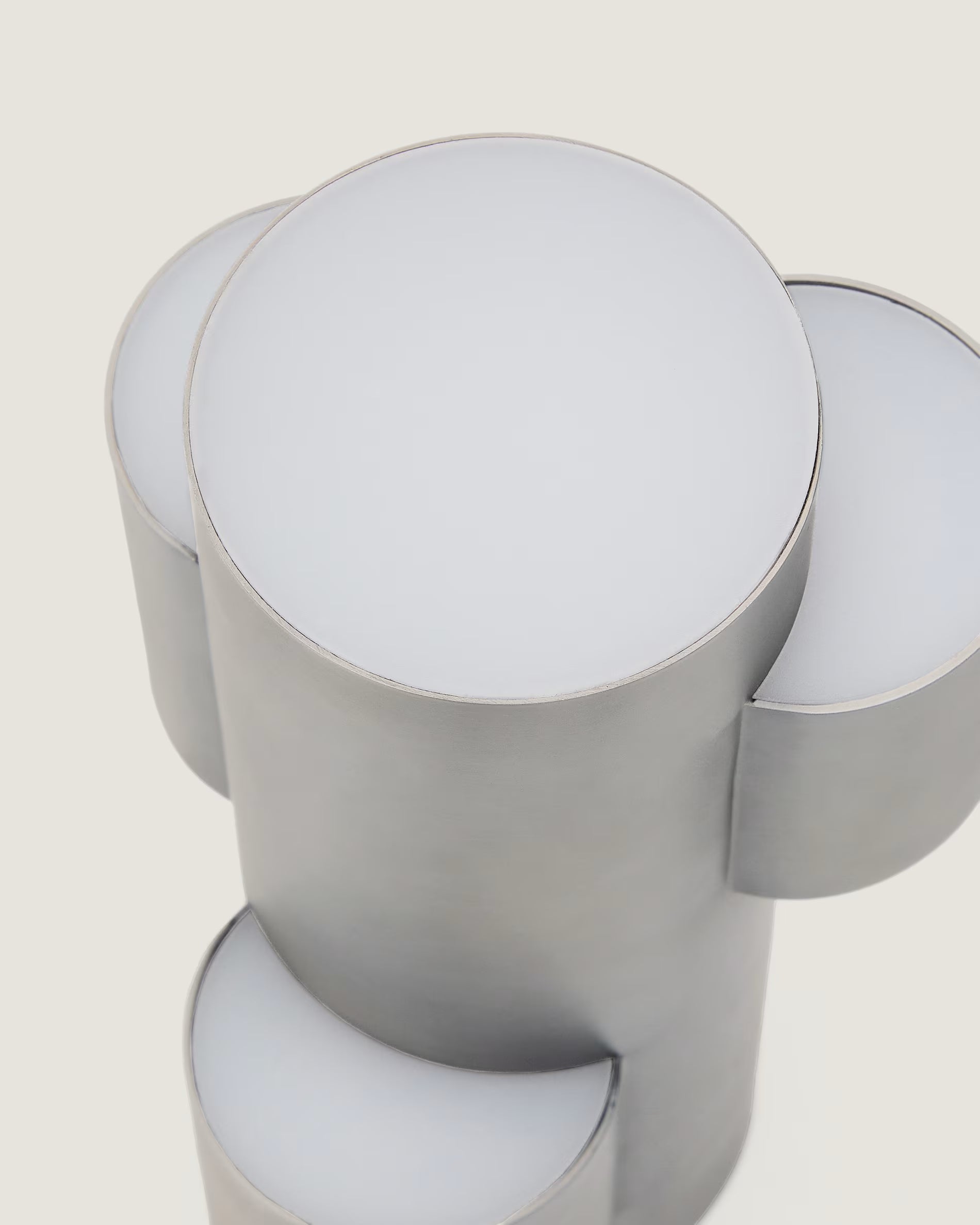 Portable lamp ADRINA light gray brushed metal