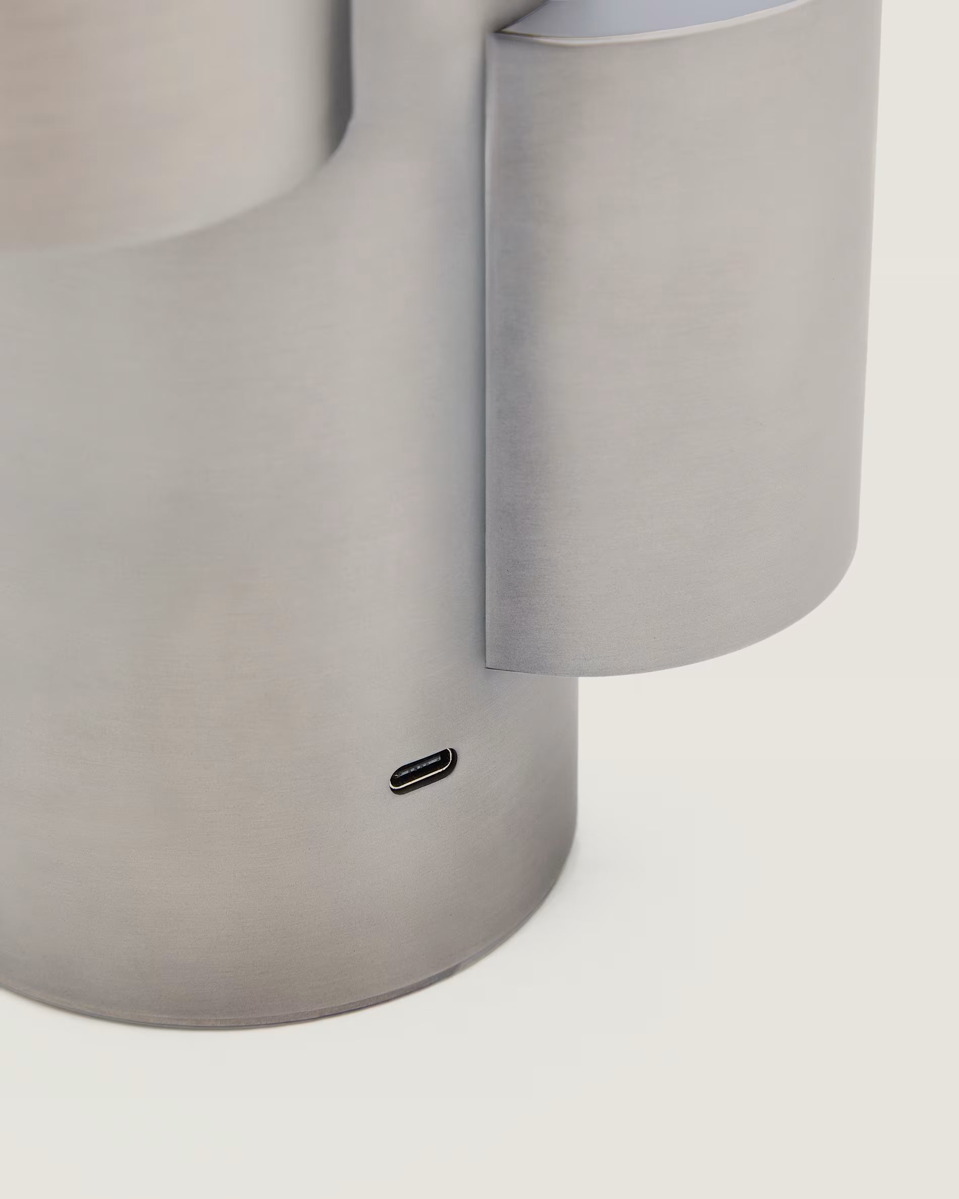 Portable lamp ADRINA light gray brushed metal