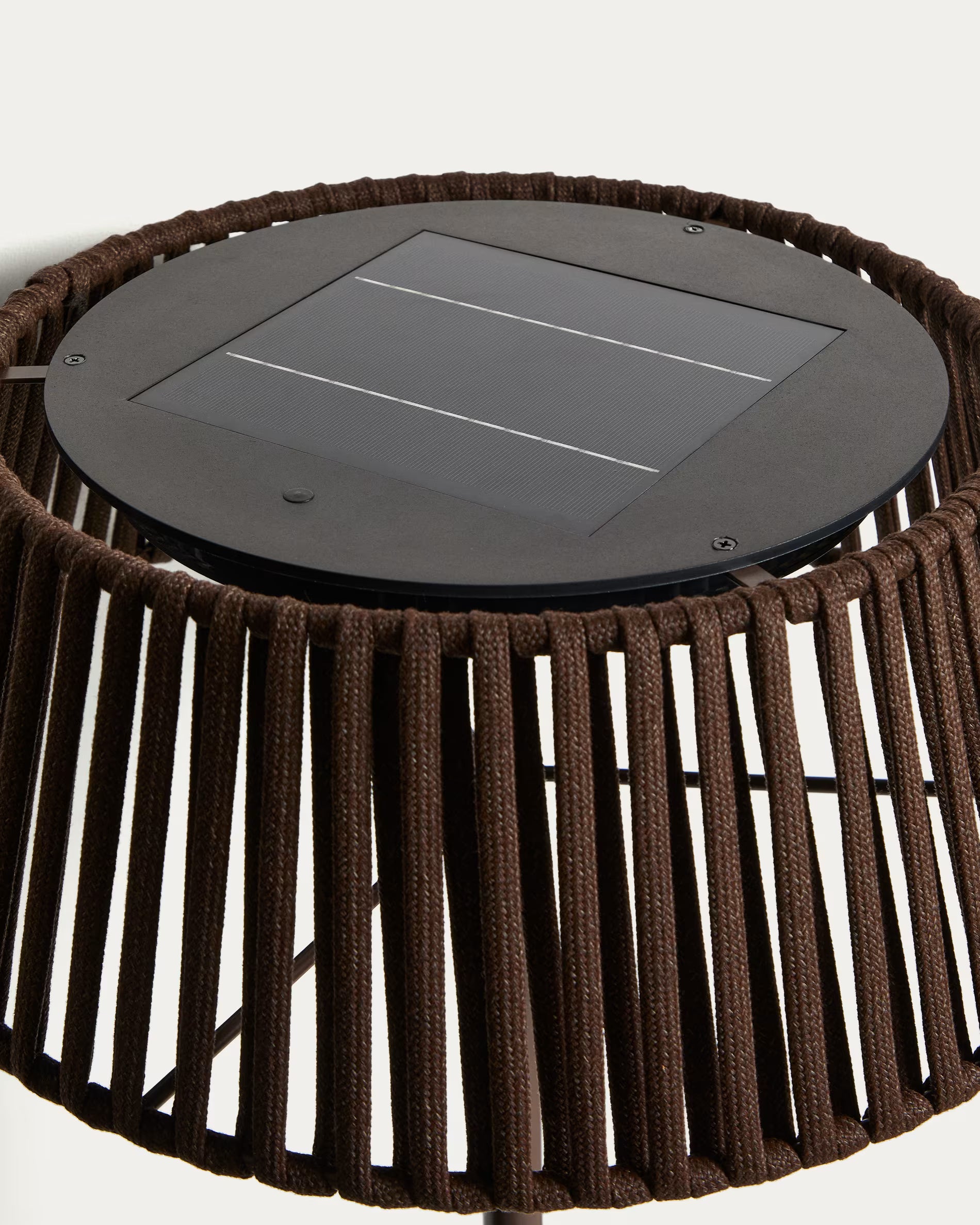 Solárna podlahová lampa do záhrady ALDET hnedá
