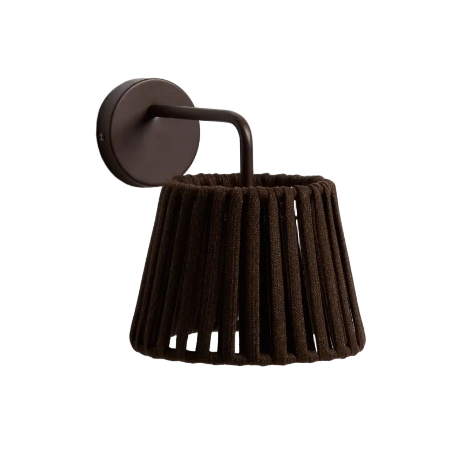 Solárna nástenná záhradná lampa ALDET hnedá