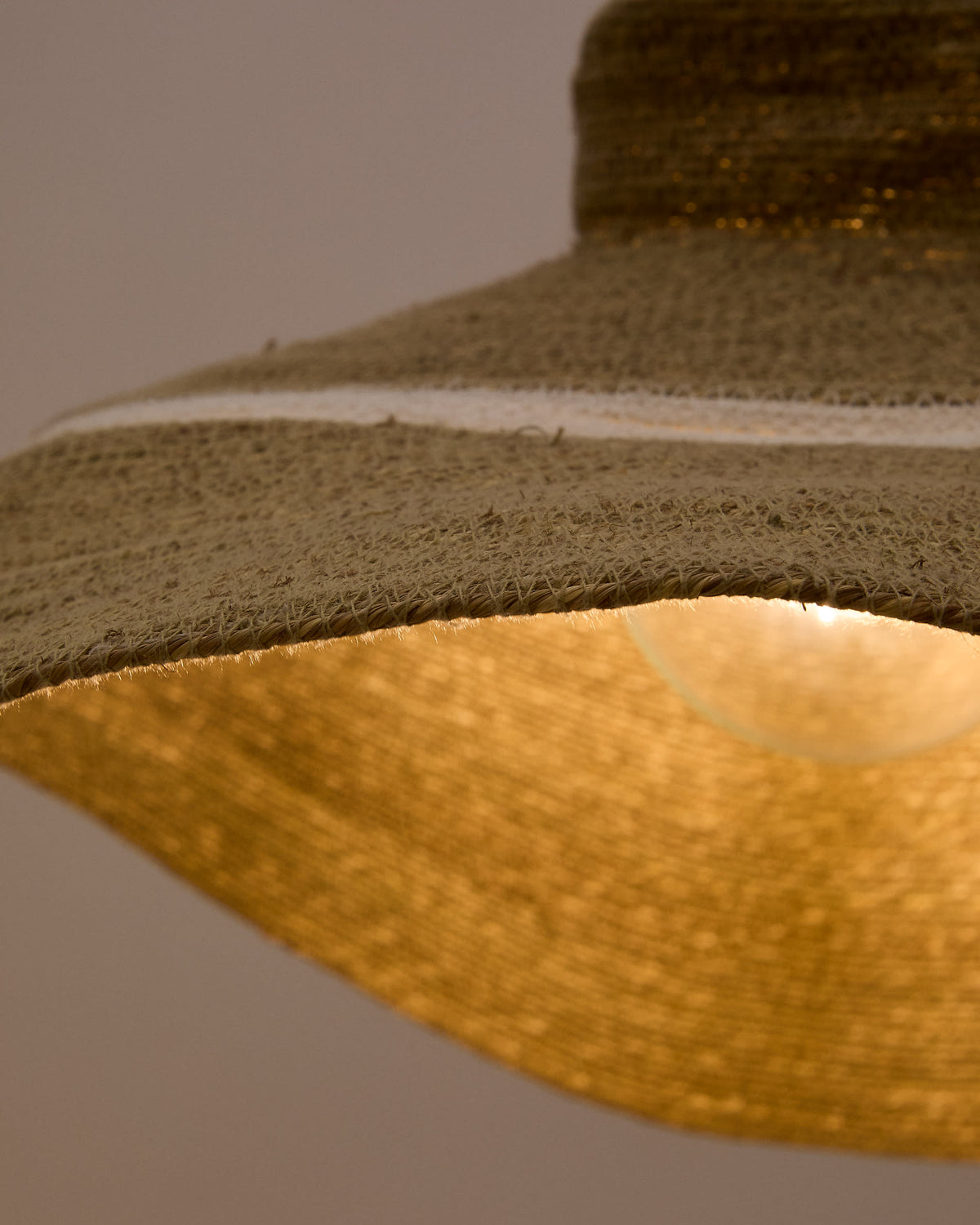 Lampa wisząca ALBENYA naturalne włókna i bawełna – ujęcie 3