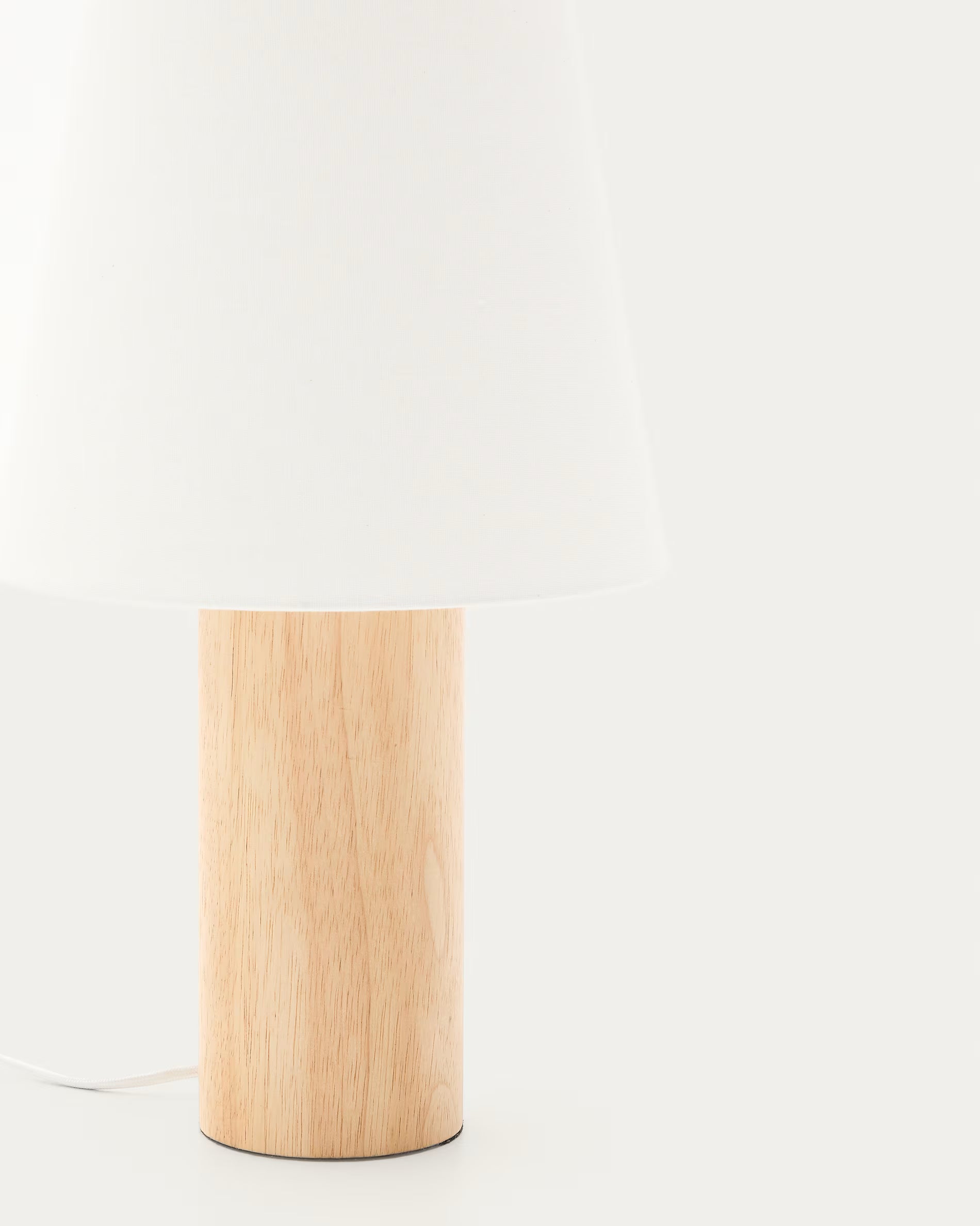 MARGA Table Lamp Rubber Wood with White Shade