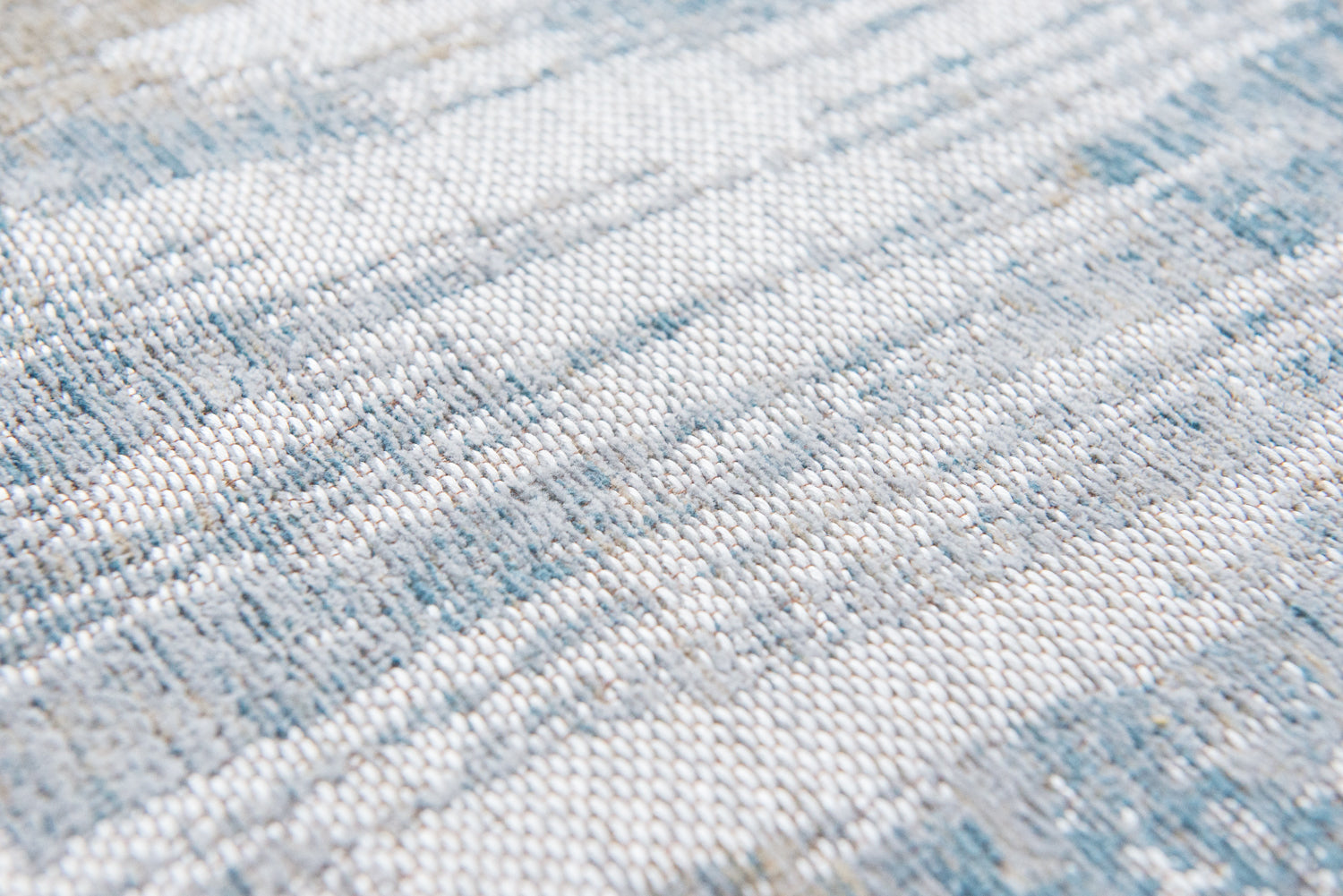 Round rug Streaks Long Island Blue Beige-Blue