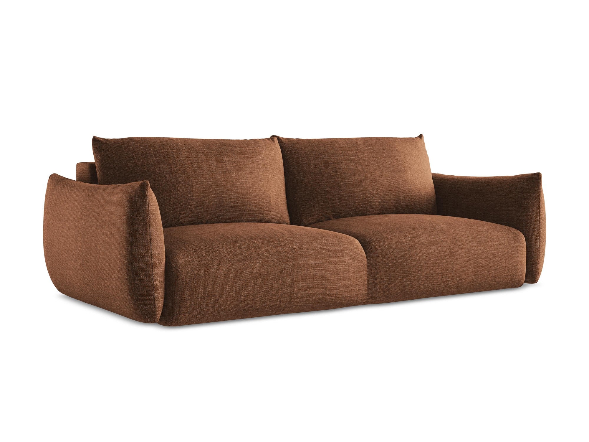 3-Seater Sofa with Sleeping Function LEILA Terracotta